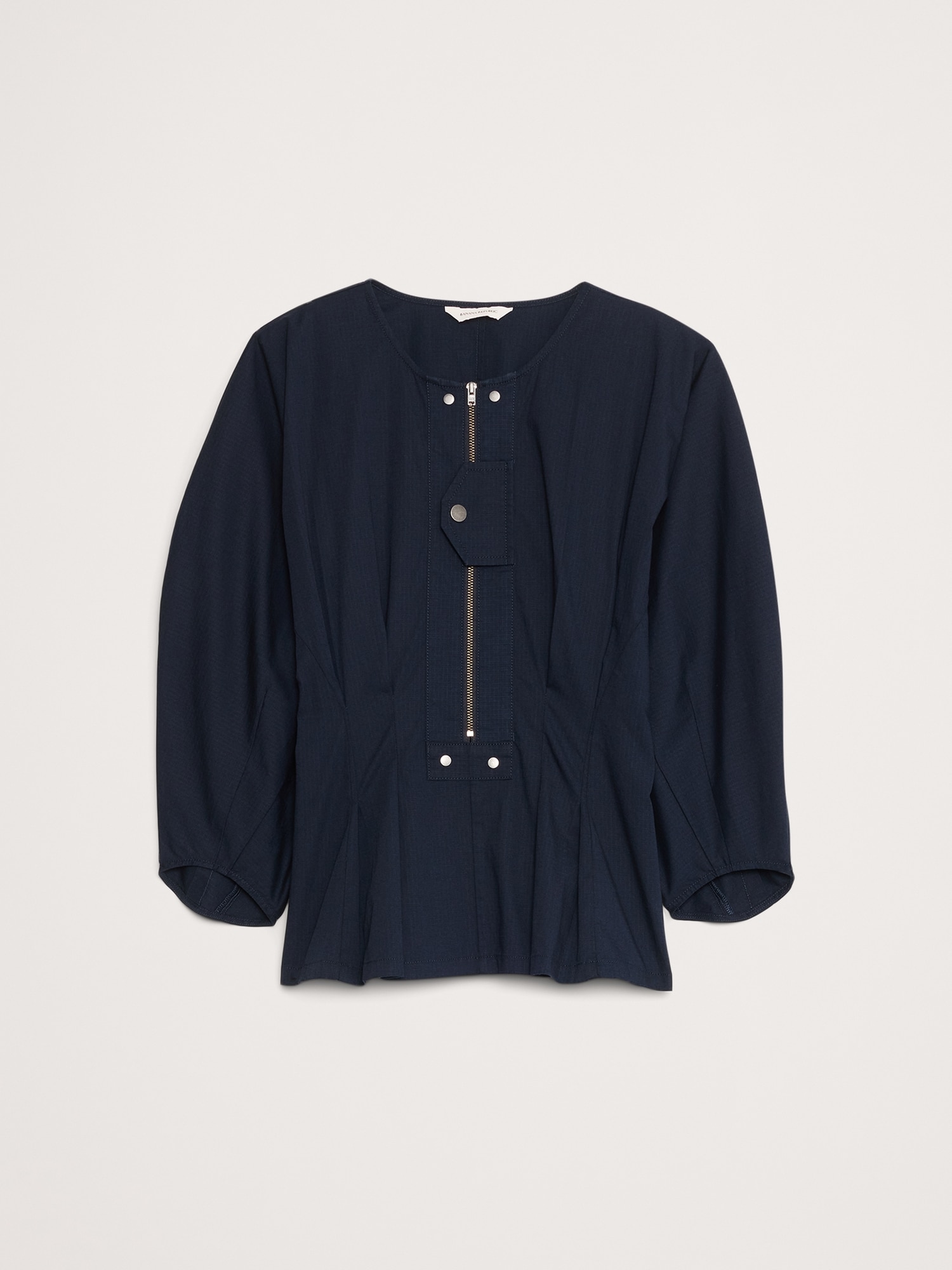 Image number 8 showing, Stretch-Cotton Utility Peplum Top