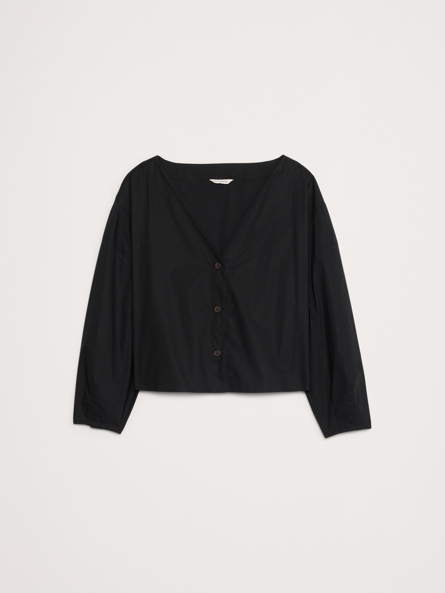 Image number 7 showing, Cotton Poplin Volume-Sleeve Top