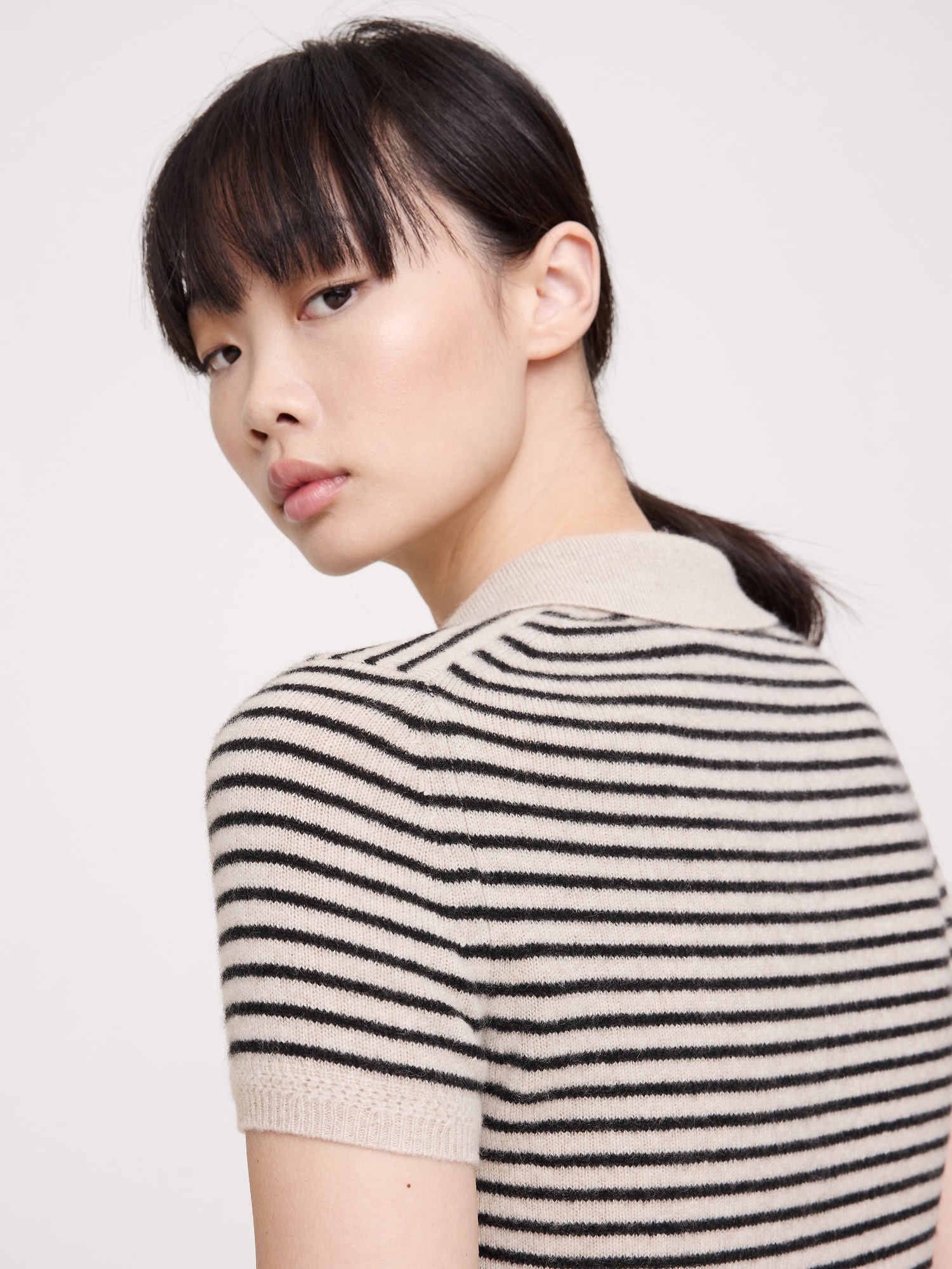 Image number 3 showing, Lightweight Cashmere Short-Sleeve Sweater Polo