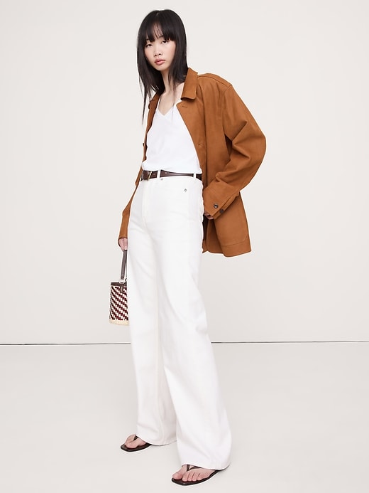 V Neck White T Shirt And Blazer Look Outfit T Shirt Under Blazer T