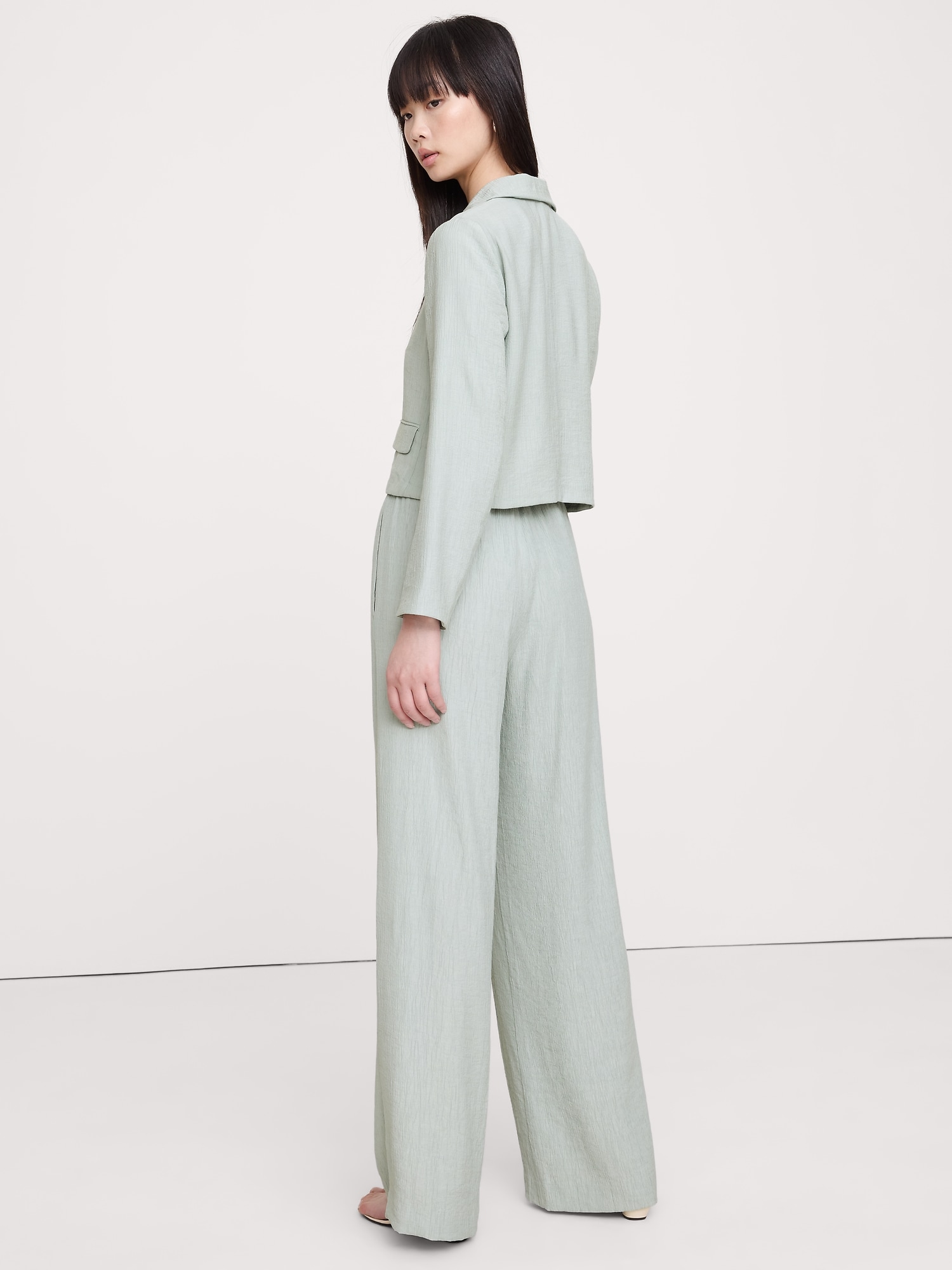 Image number 3 showing, Pull-On Wide-Leg Crinkle Pant