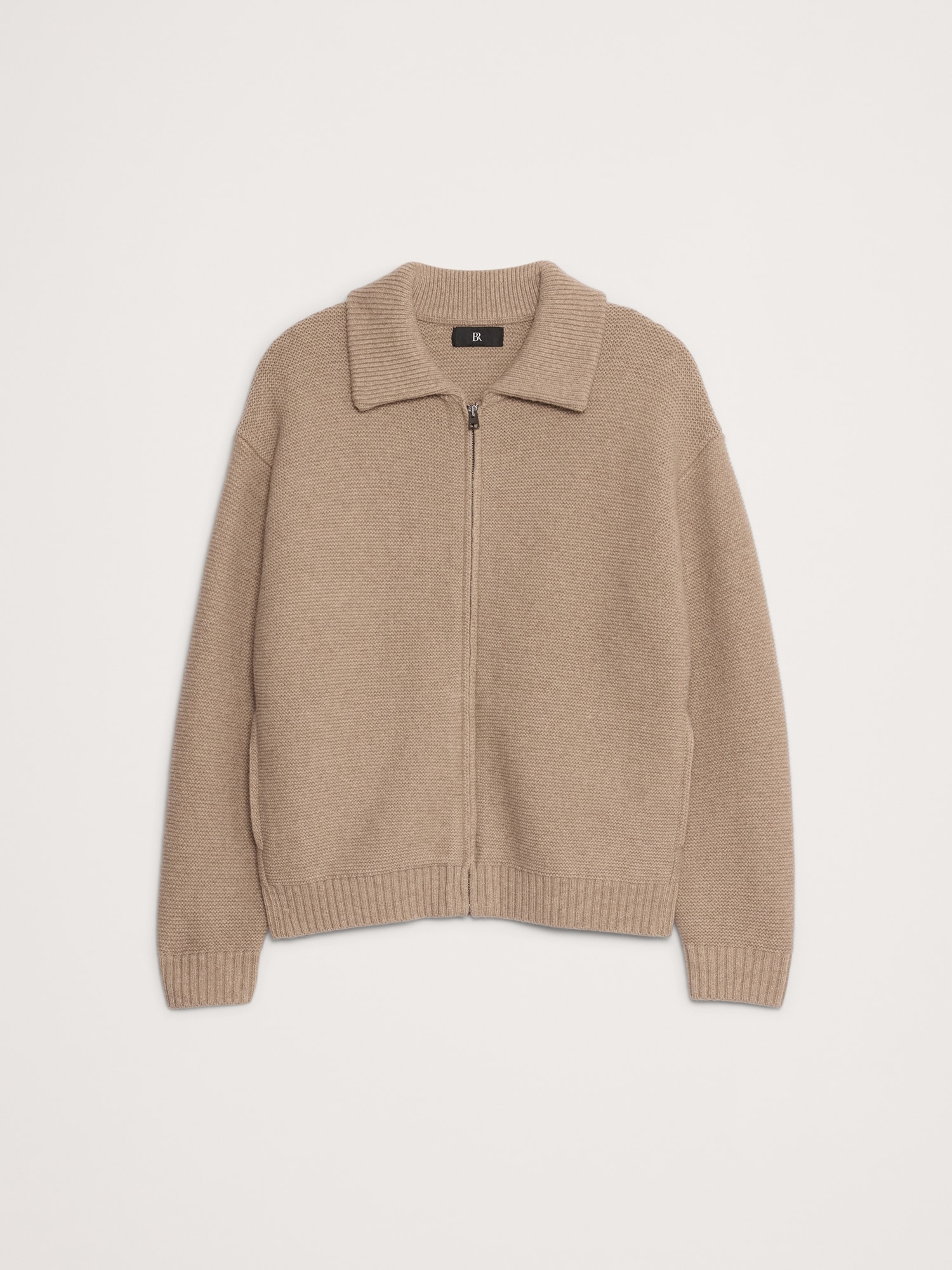 Image number 4 showing, Italian Merino-Blend Ribbed Sweater Jacket