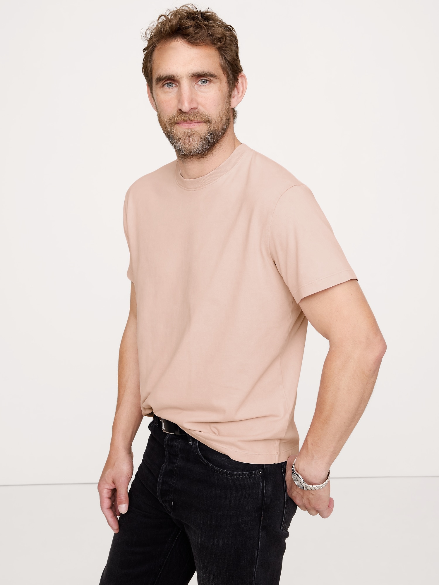 Sun-Faded Cotton Crew-Neck T-Shirt