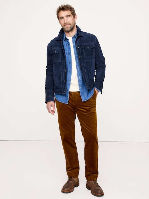 PANTALON À TAILLE EXTENSIBLE EN VELOURS CÔTELÉ