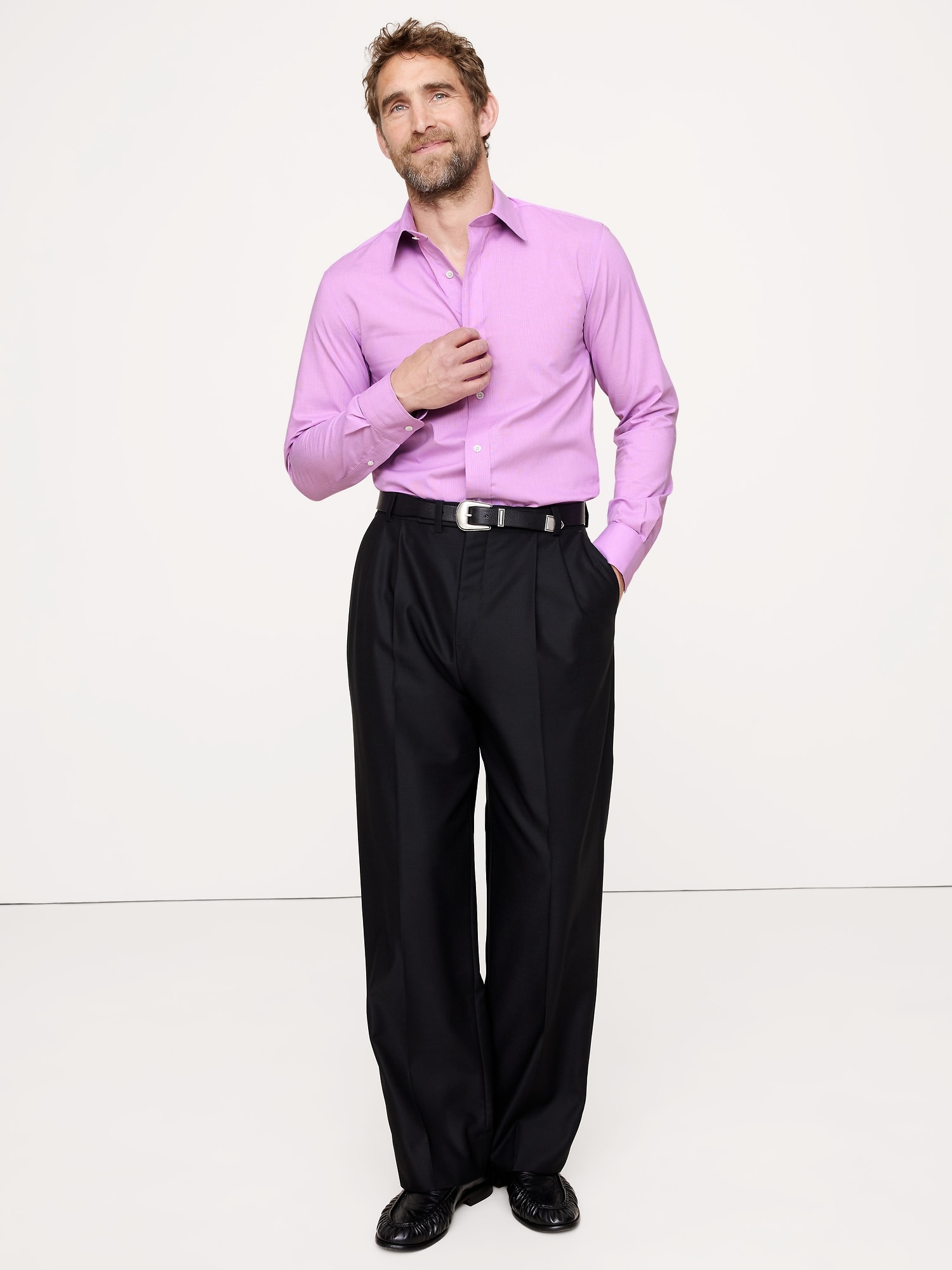 Slim-Fit Wrinkle-Resistant Dress Shirt - Lilac