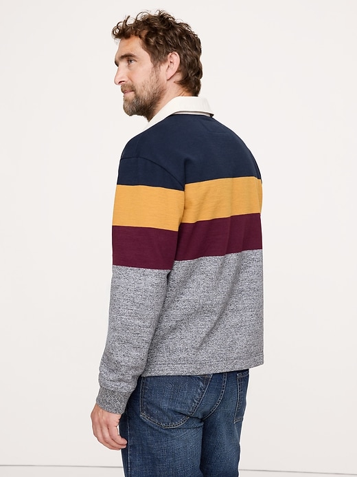 Tri-Stripe Brushed Rugby Shirt | Banana Republic