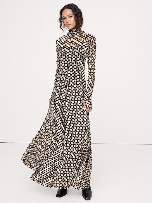 banana republic mesh long-sleeve maxi dress 817722 Banana Republic Women's Mesh Asymmetric Ruched Maxi Dress Black Size XXS