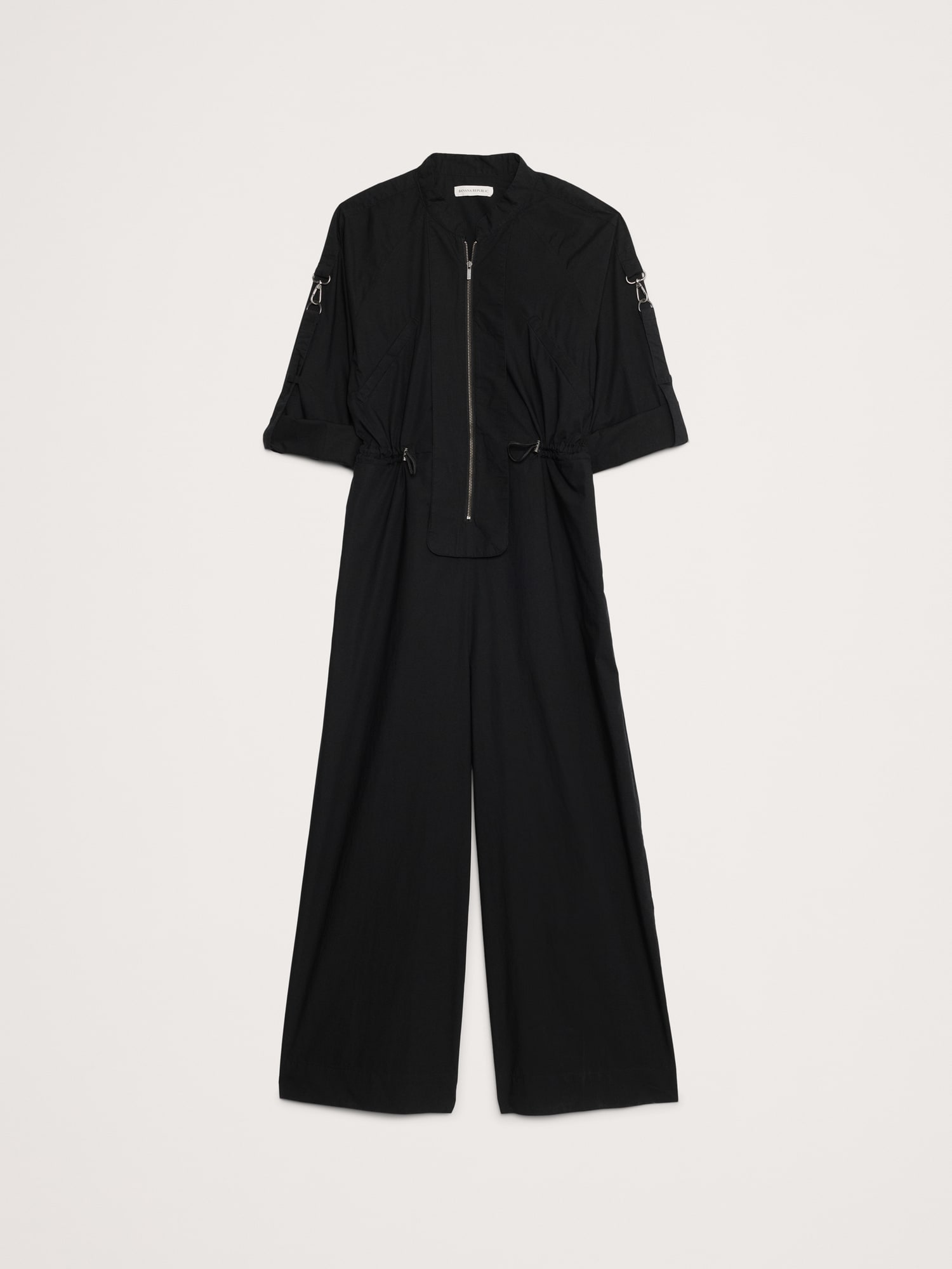 Image number 5 showing, Cotton Poplin Zip Utility Cropped Jumpsuit