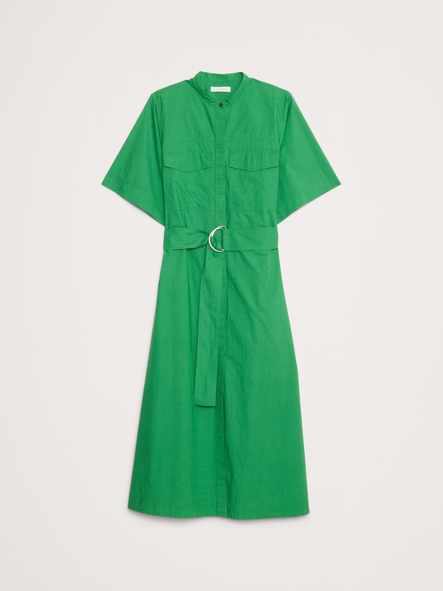 Image number 4 showing, COTTON POPLIN UTILITY SHIRT DRESS