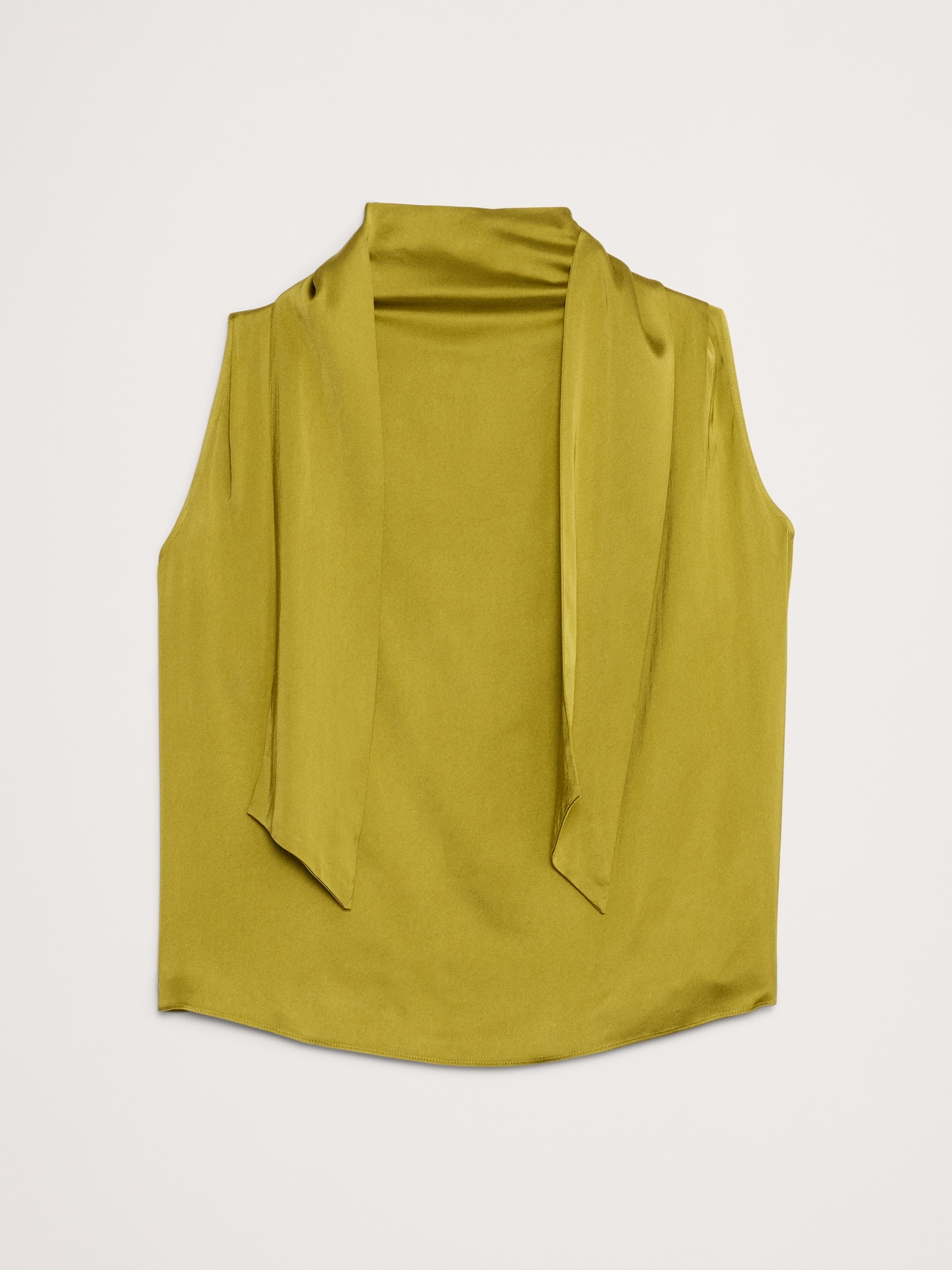 Image number 8 showing, Stretch-Satin Tie-Neck Top