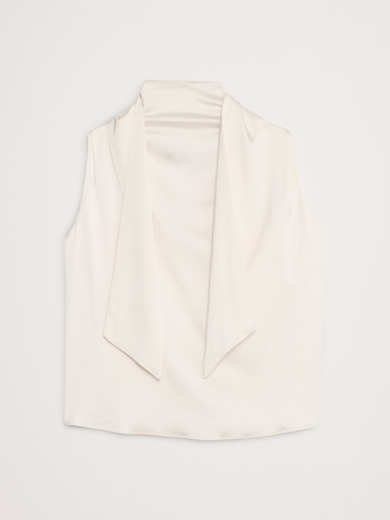 Image number 5 showing, Stretch-Satin Tie-Neck Top