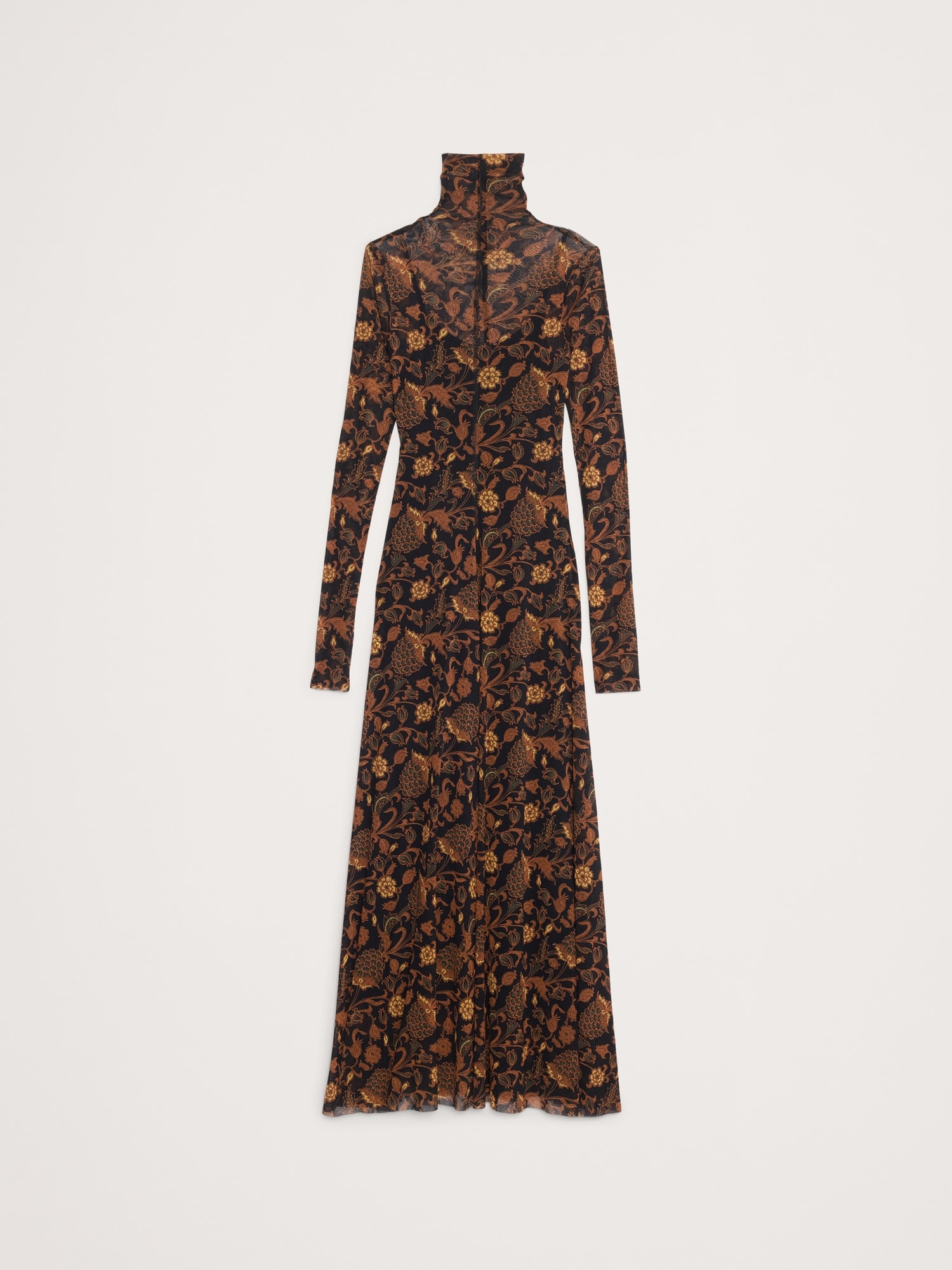 Image number 4 showing, Long-Sleeve Mesh Maxi Dress
