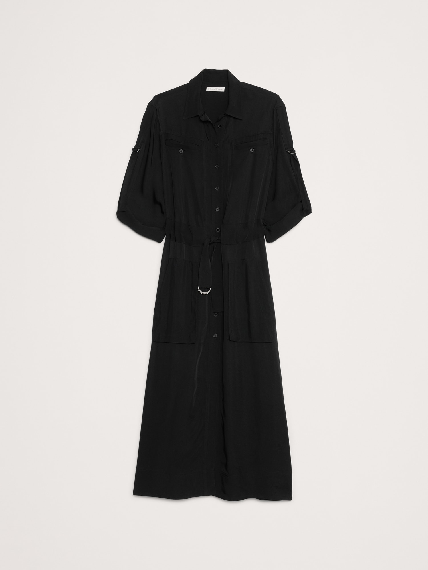 Image number 5 showing, DRAPEY UTILITY SHIRT DRESS