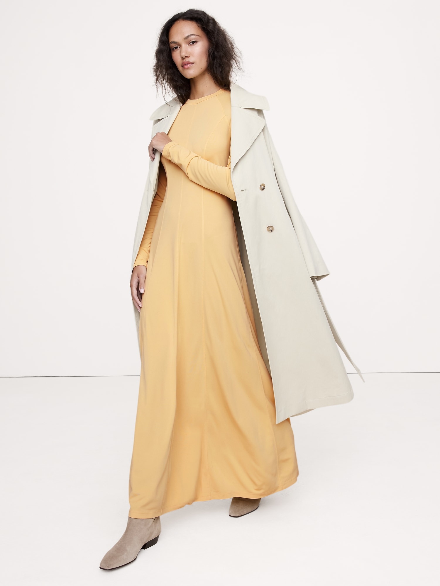 Image number 3 showing, Paneled Knit Maxi Dress