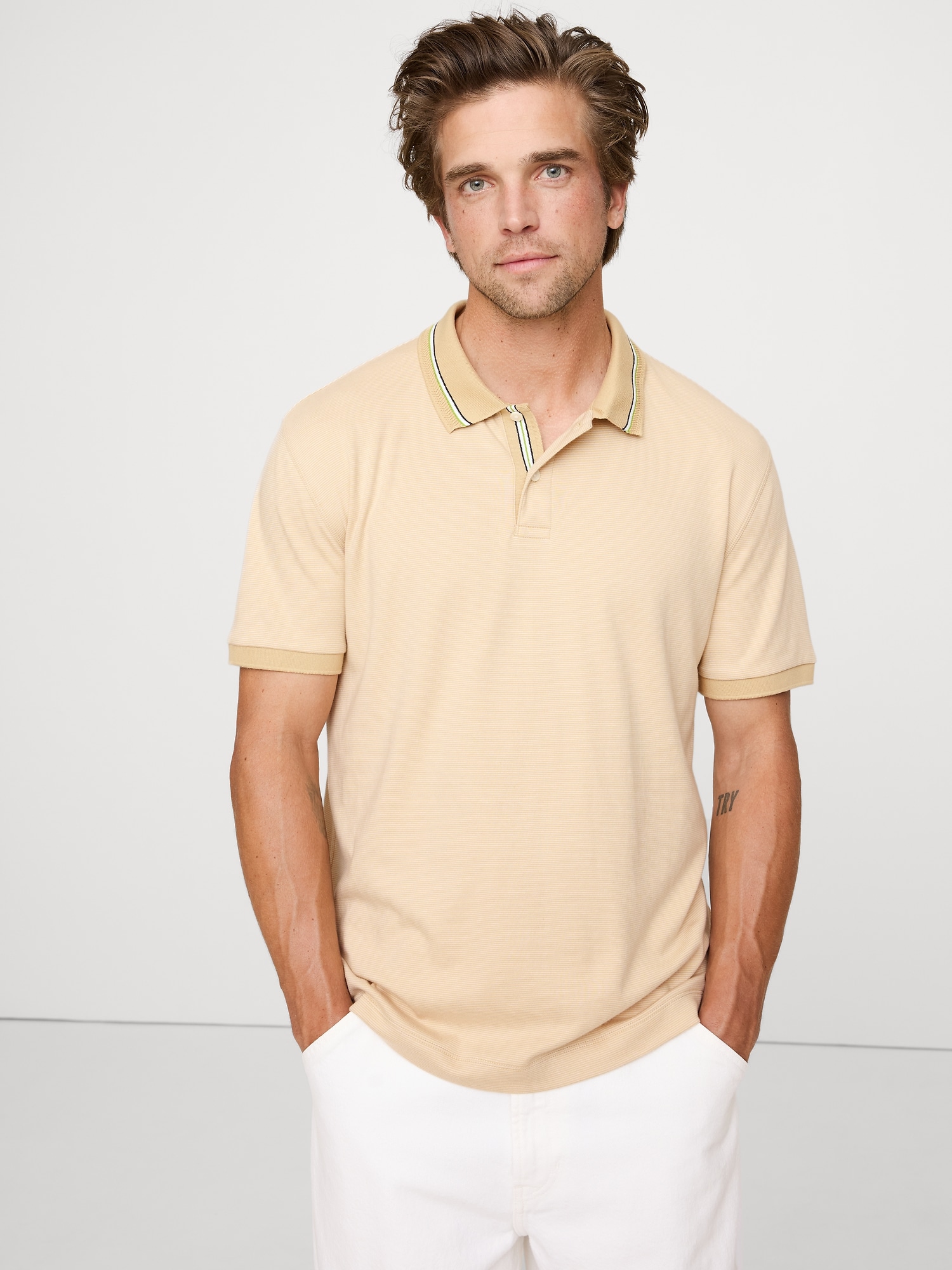 Luxury-Touch Polo - Beige