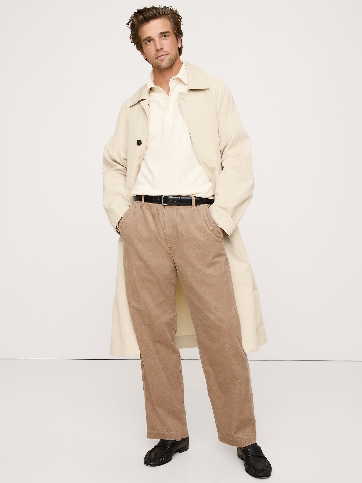 Image number 1 showing, LOOSE CORDUROY PULL-ON PANT