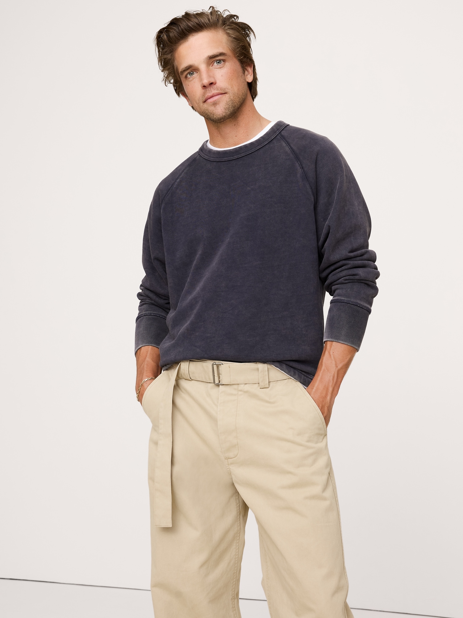 Boxy Terry Sweatshirt - Electric Purple