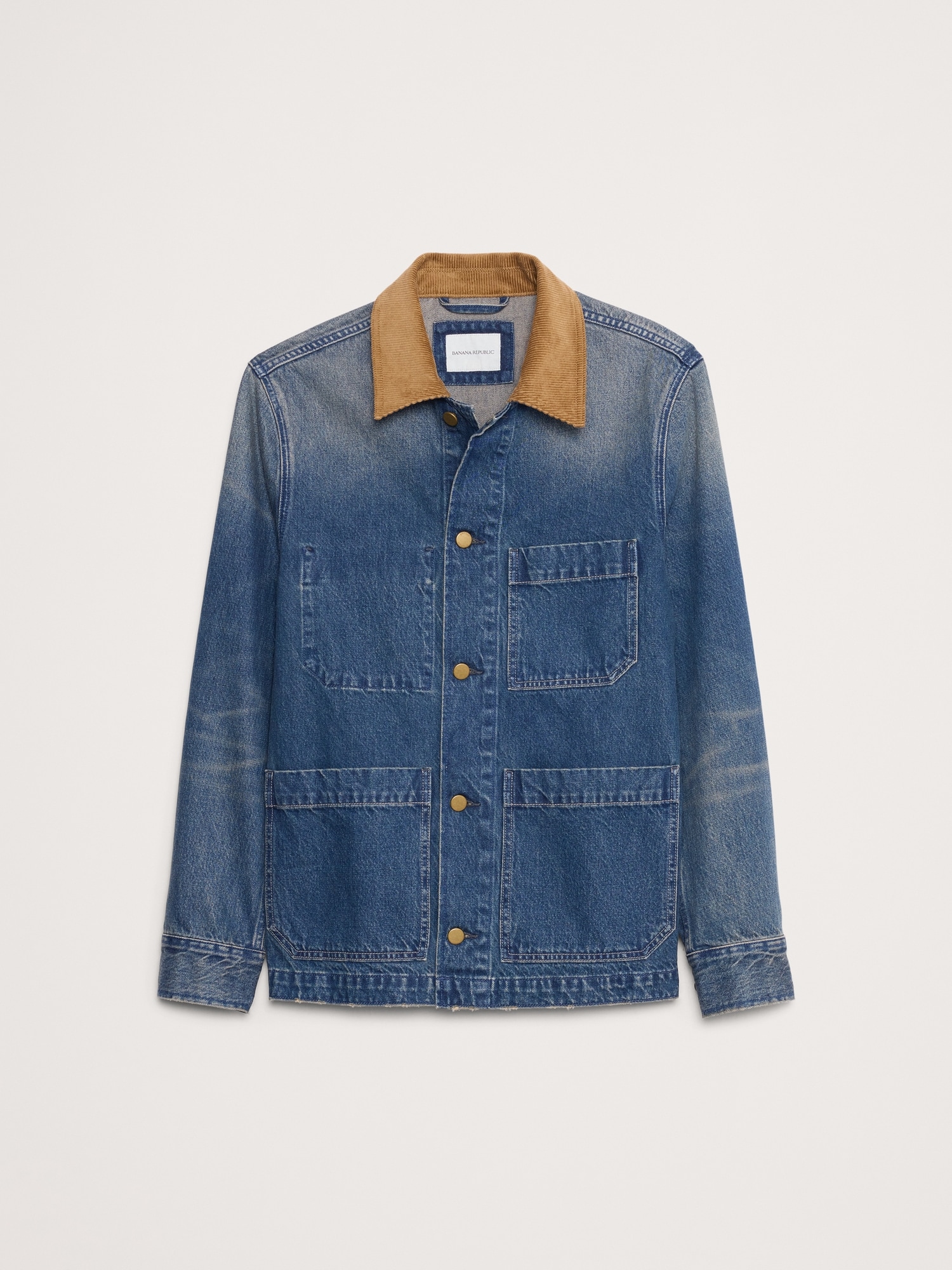 Image number 5 showing, Denim Chore Coat with Corduroy Collar