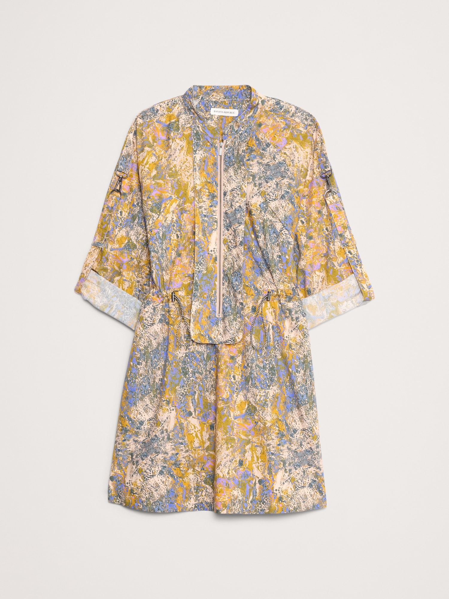 Image number 4 showing, COTTON TWILL UTILITY MINI DRESS