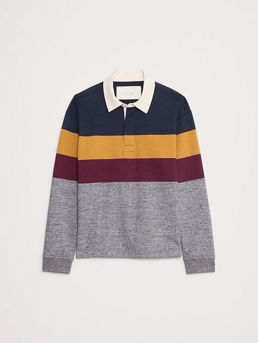 Tri-Stripe Brushed Rugby Shirt | Banana Republic