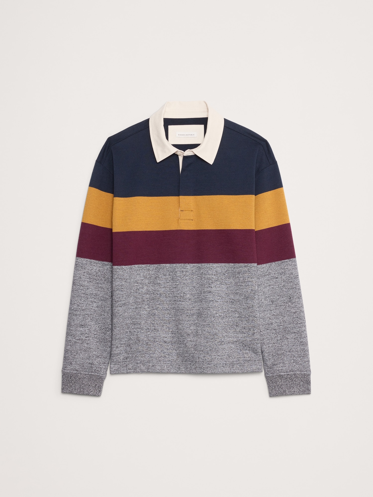 TRI-STRIPE BRUSHED RUGBY SHIRT