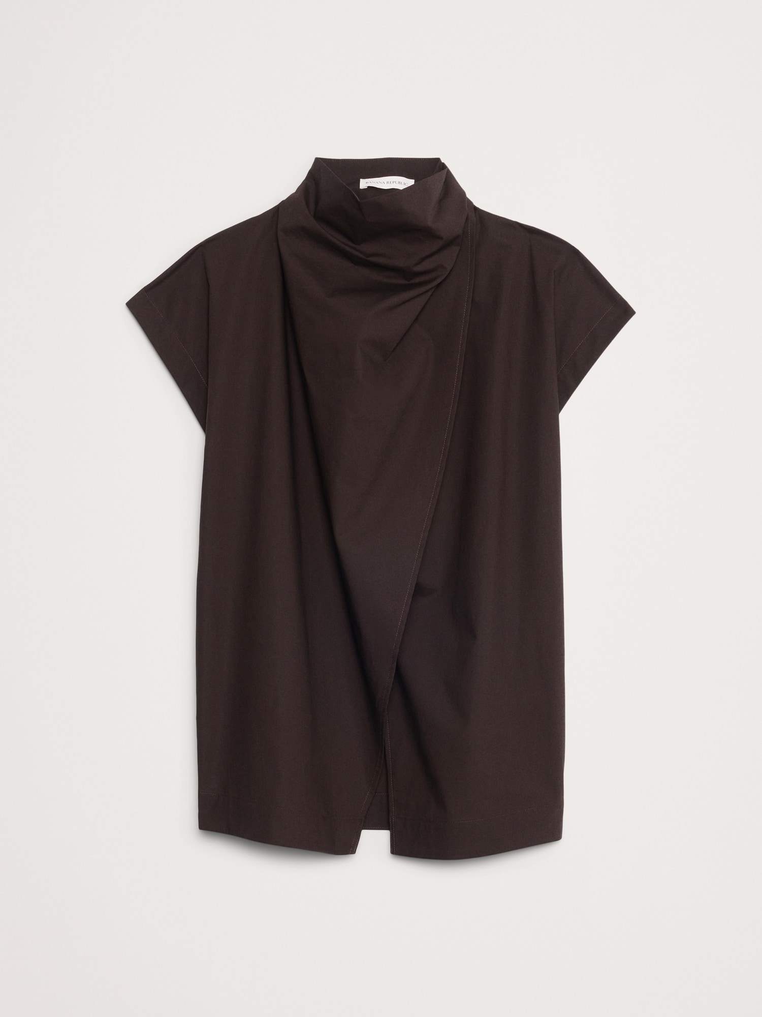 Image number 7 showing, COTTON POPLIN COWL NECK TUNIC