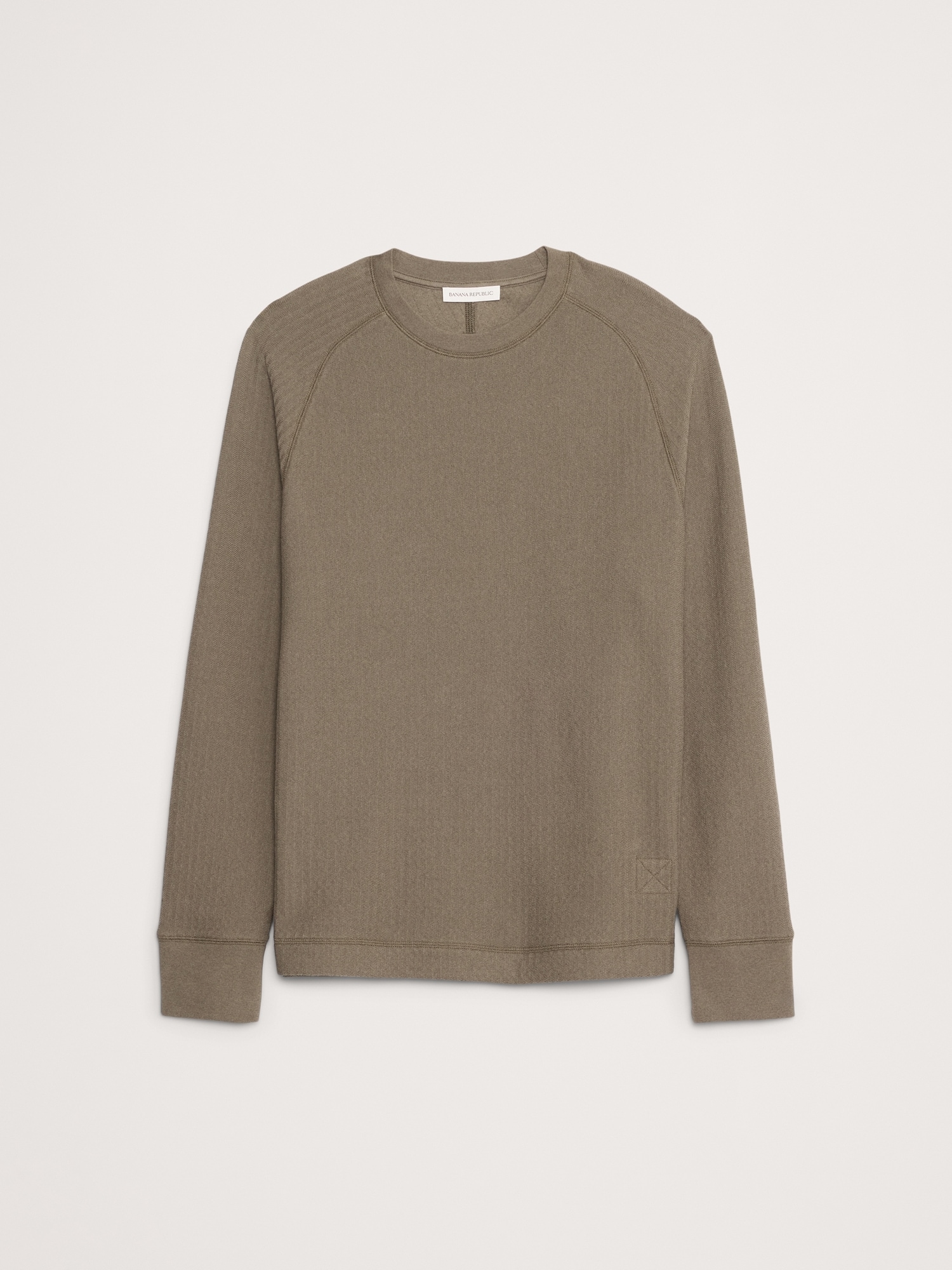 SLUB DOUBLE-KNIT ZIG-ZAG T-SHIRT