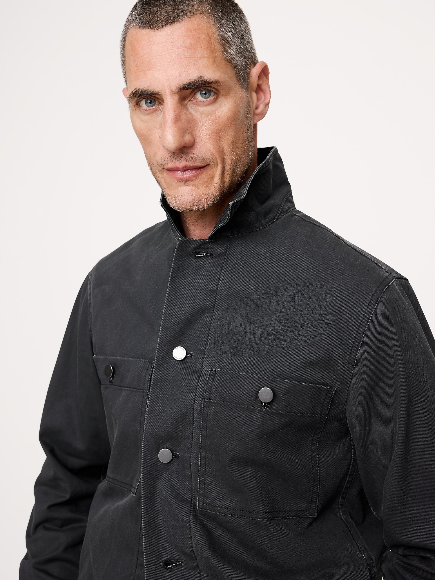 Image number 3 showing, Coated Cotton Twill Overshirt