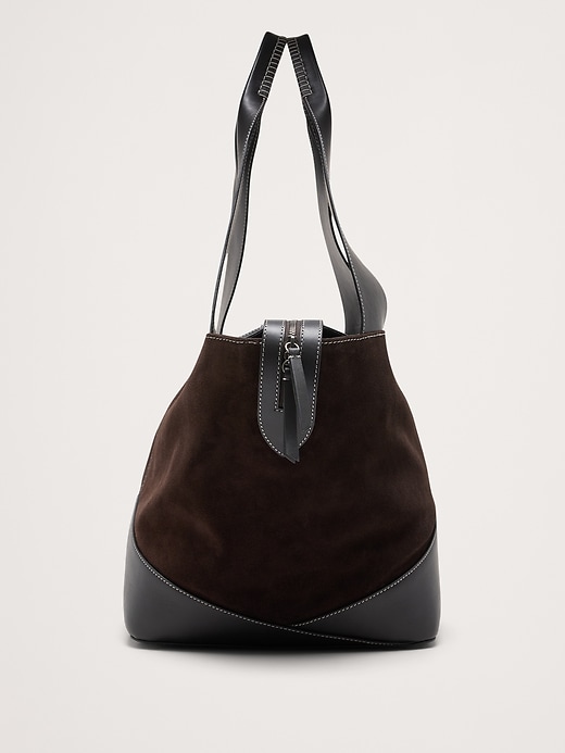 Large Patchwork Medium Zip Tote | Banana Republic