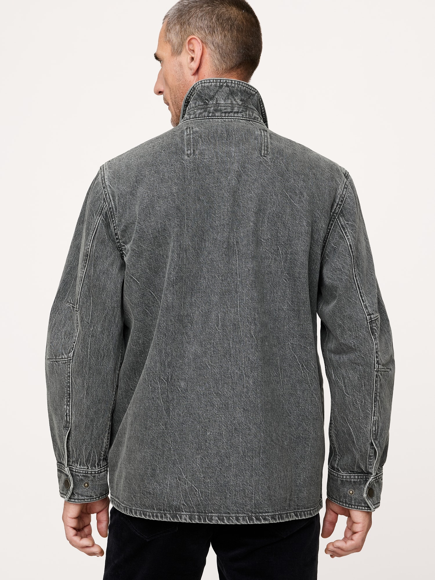 Image number 3 showing, Oversized Italian Denim Field Jacket