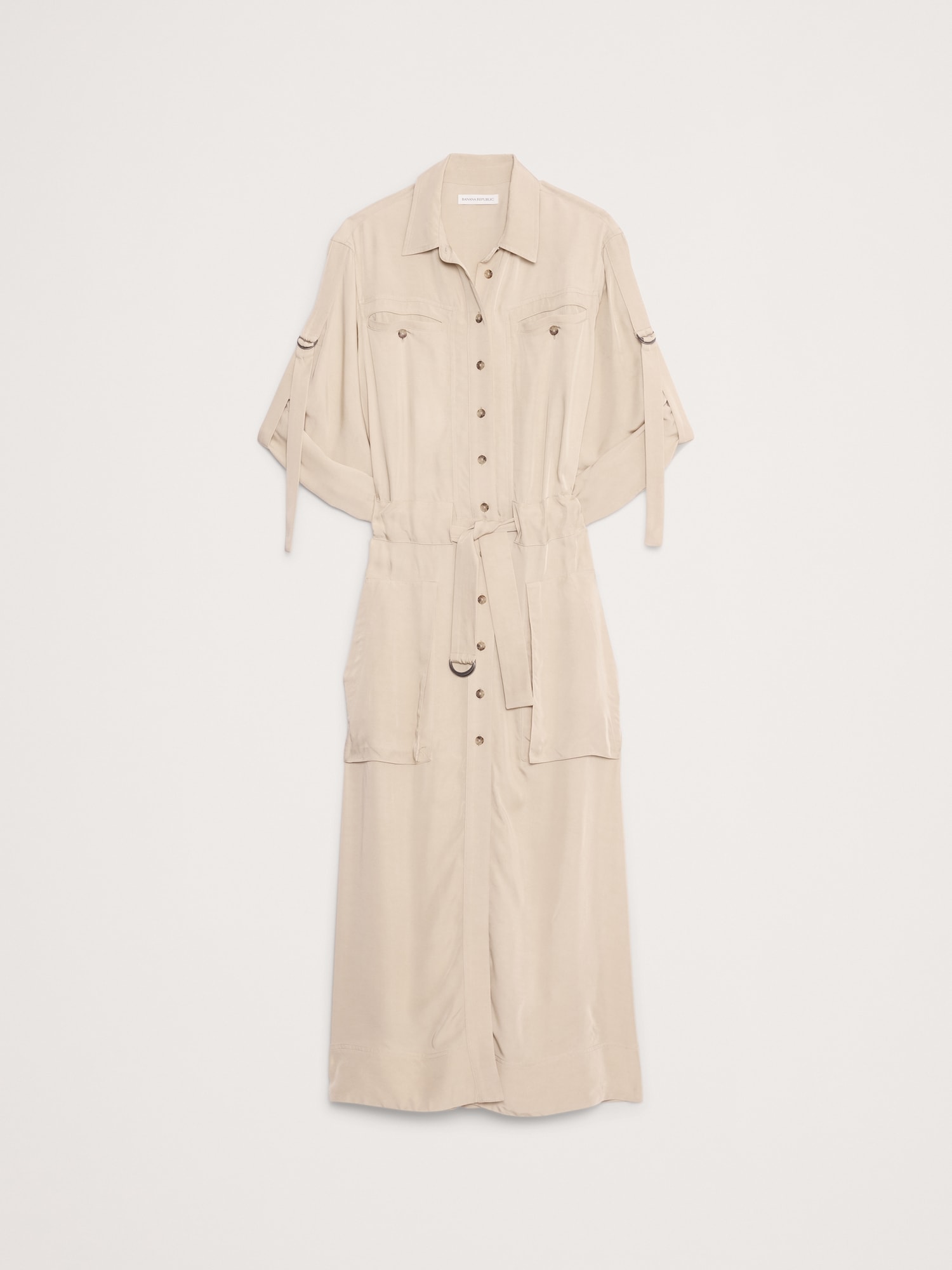 Image number 8 showing, DRAPEY UTILITY SHIRT DRESS