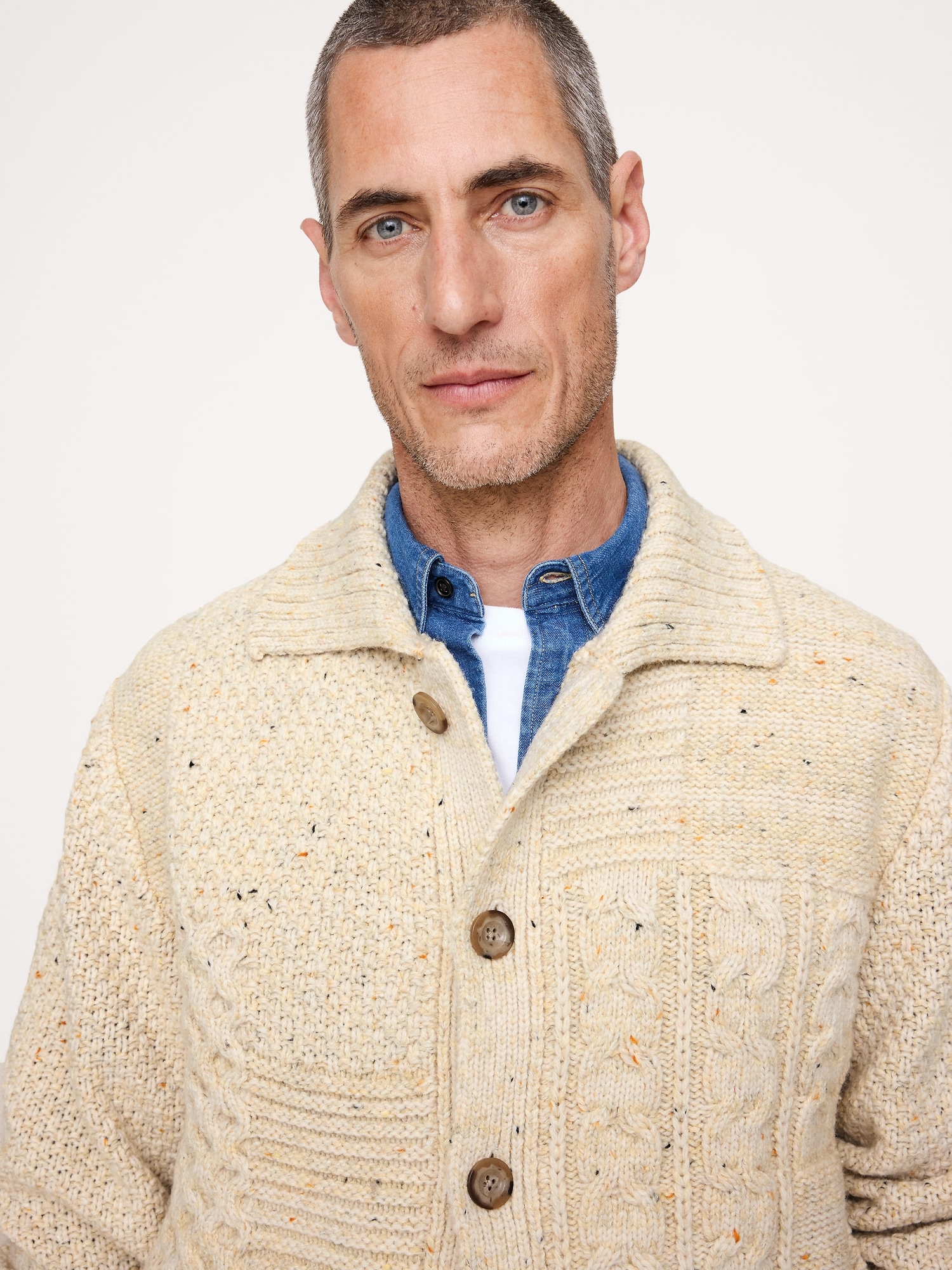 Image number 3 showing, Patchwork Donegal Cardigan