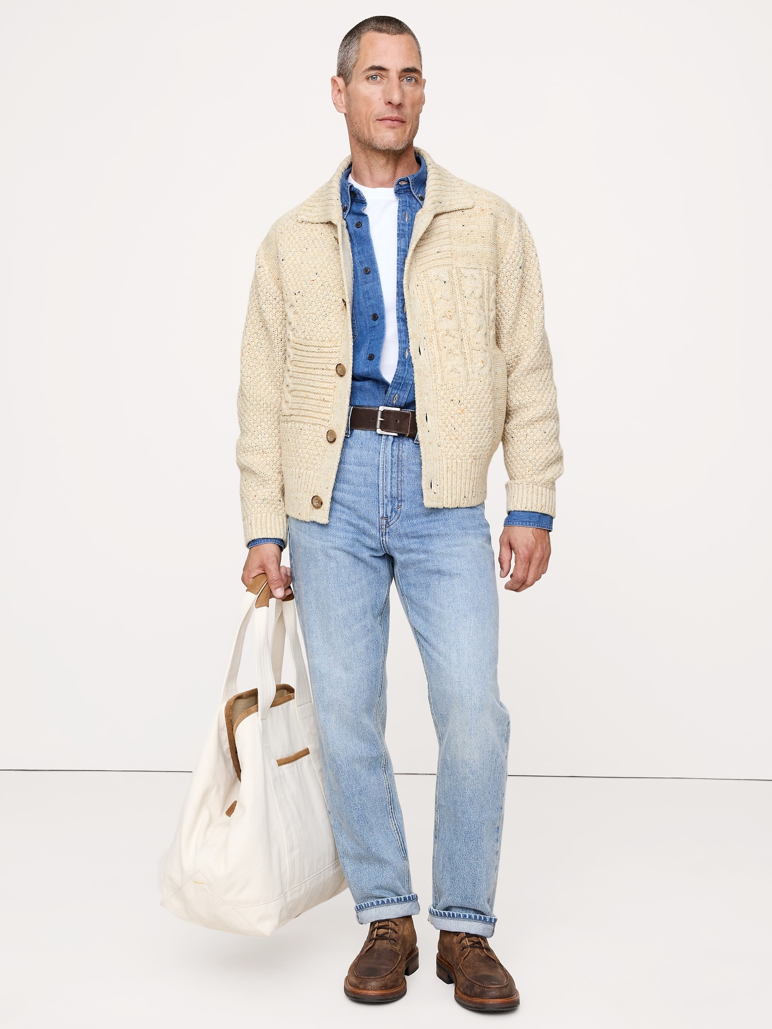 Image number 1 showing, Patchwork Donegal Cardigan