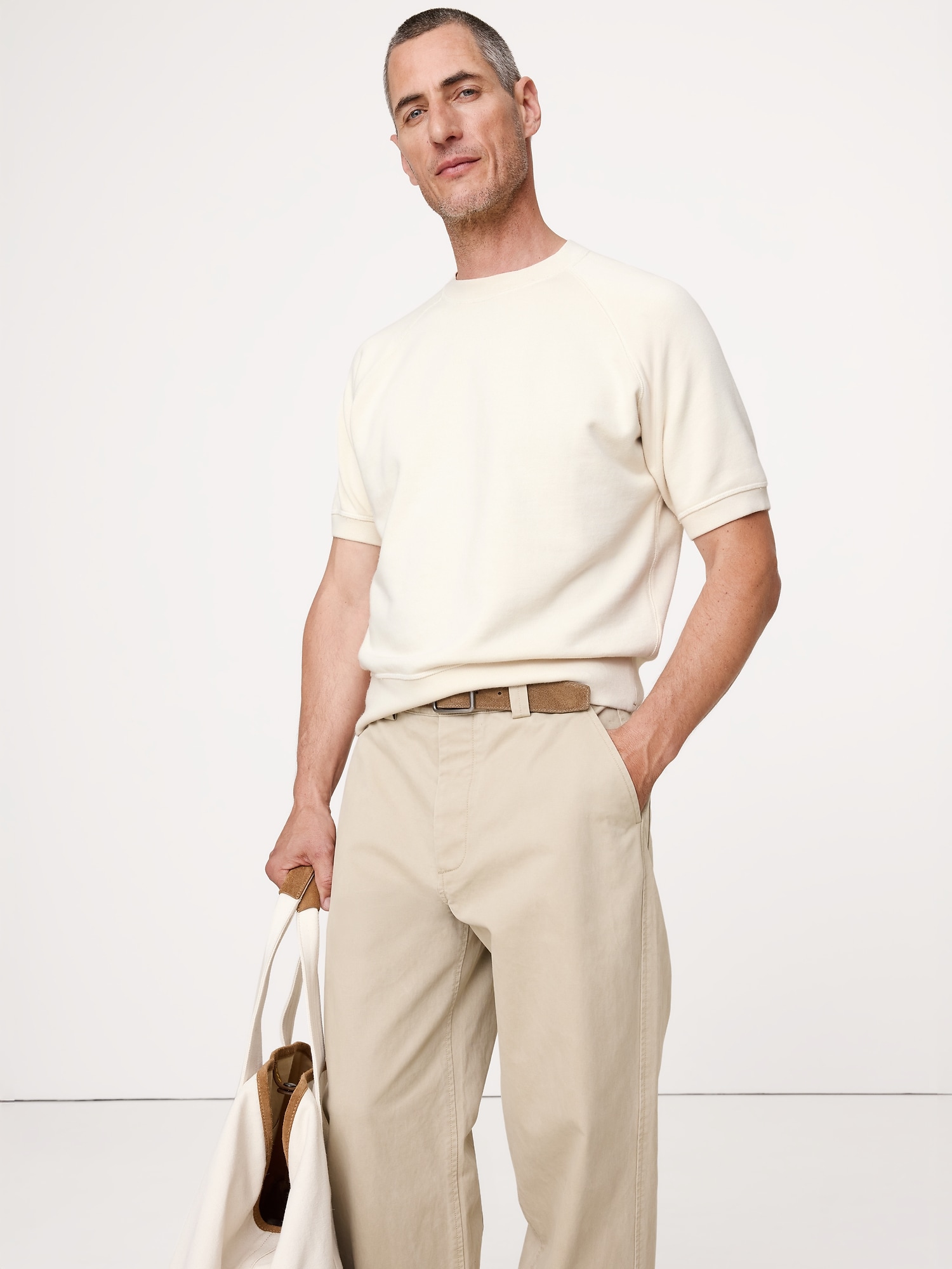 TERRY SHORT-SLEEVE SWEATSHIRT