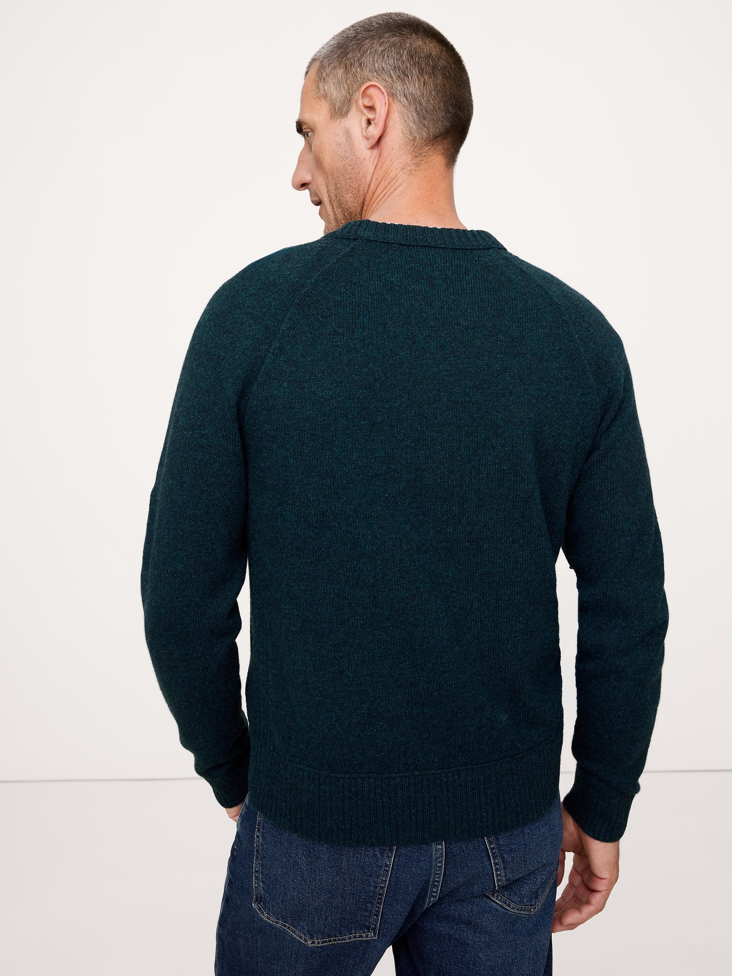 Image number 2 showing, Italian Merino-Blend Crew-Neck Sweater