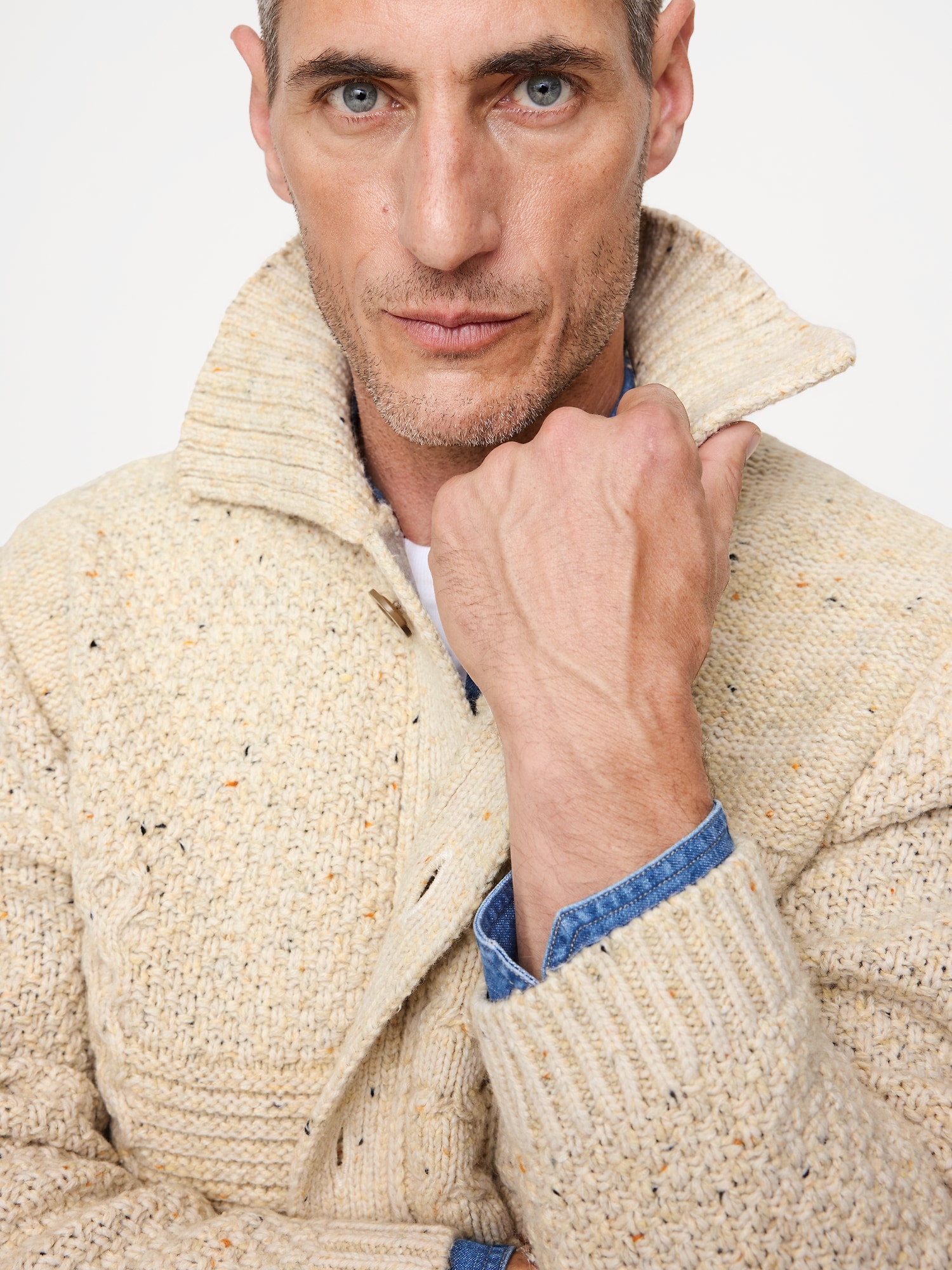 Image number 5 showing, Patchwork Donegal Cardigan