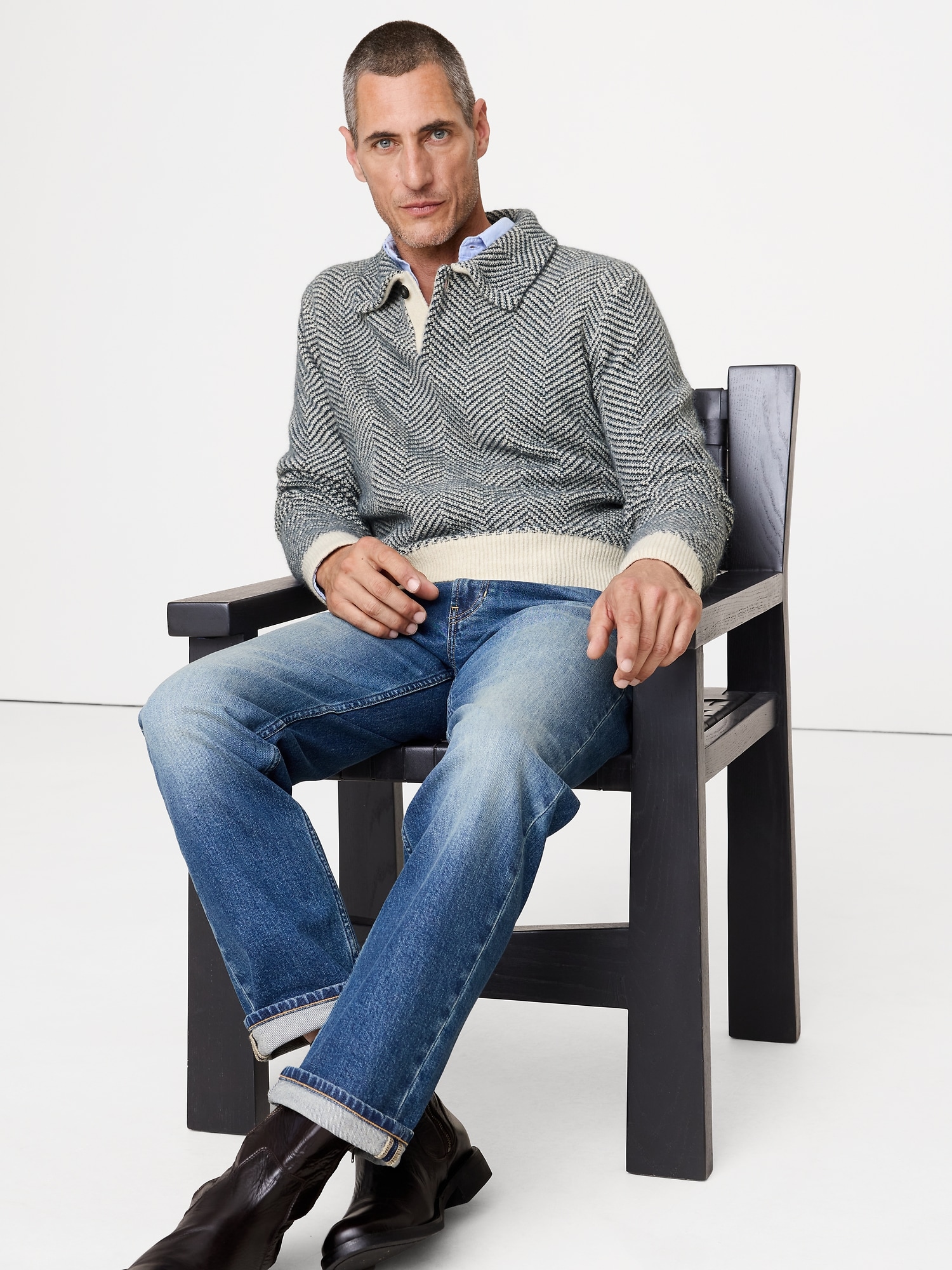 Image number 1 showing, Herringbone Sweater Polo