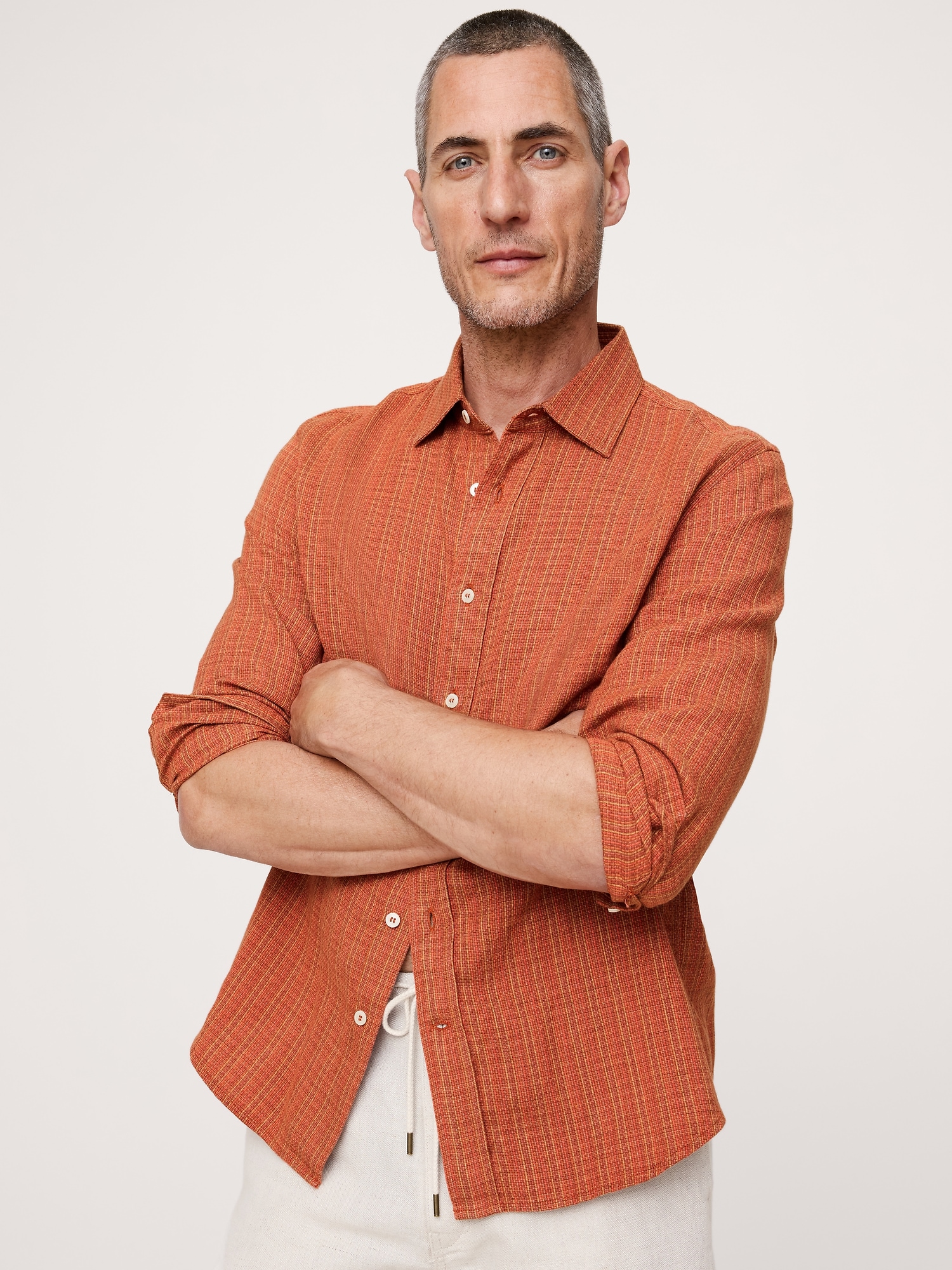 Image number 1 showing, Textured Shirt with Linen
