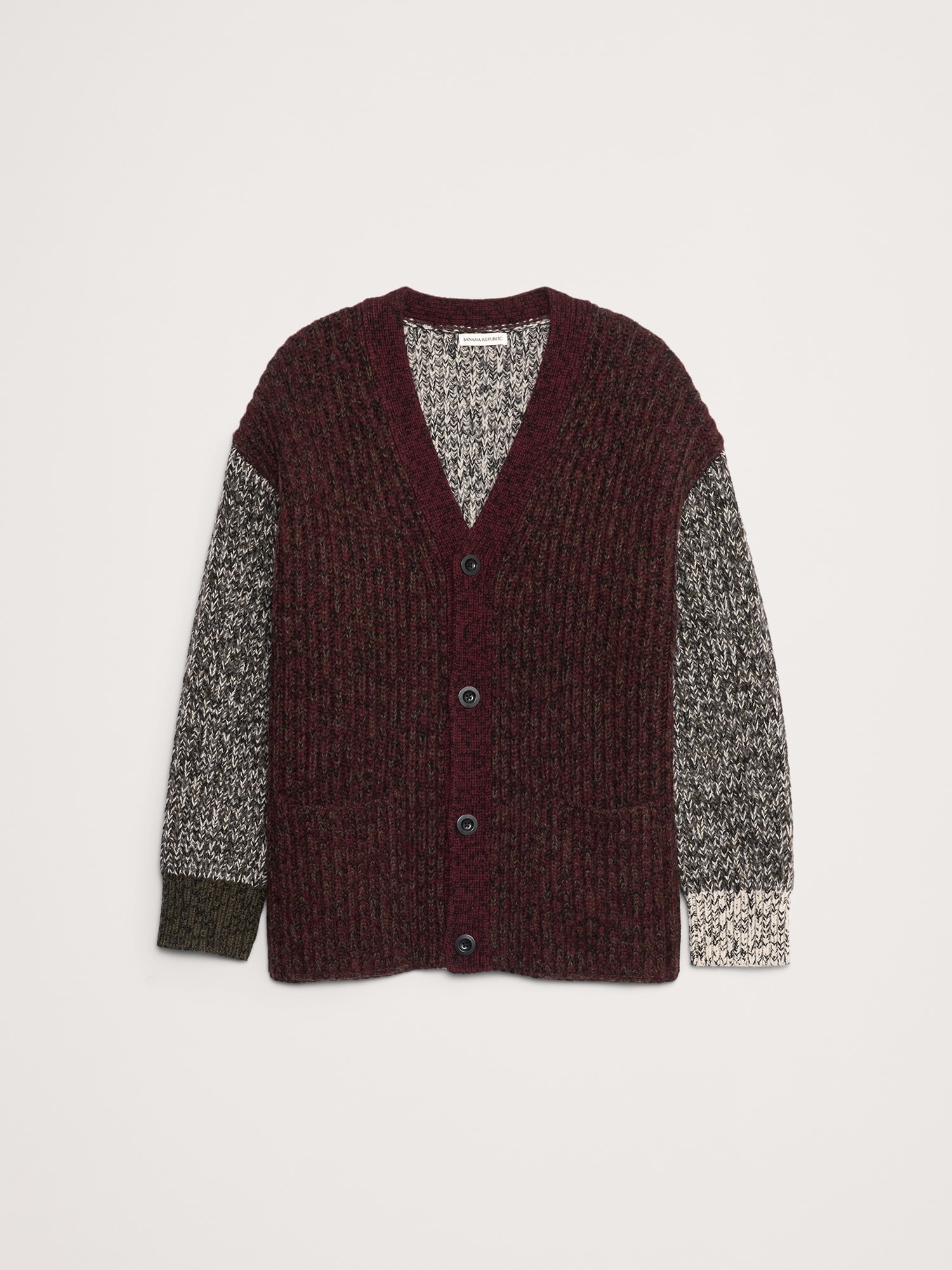 Image number 4 showing, Colorblock Italian Merino-Blend Cardigan