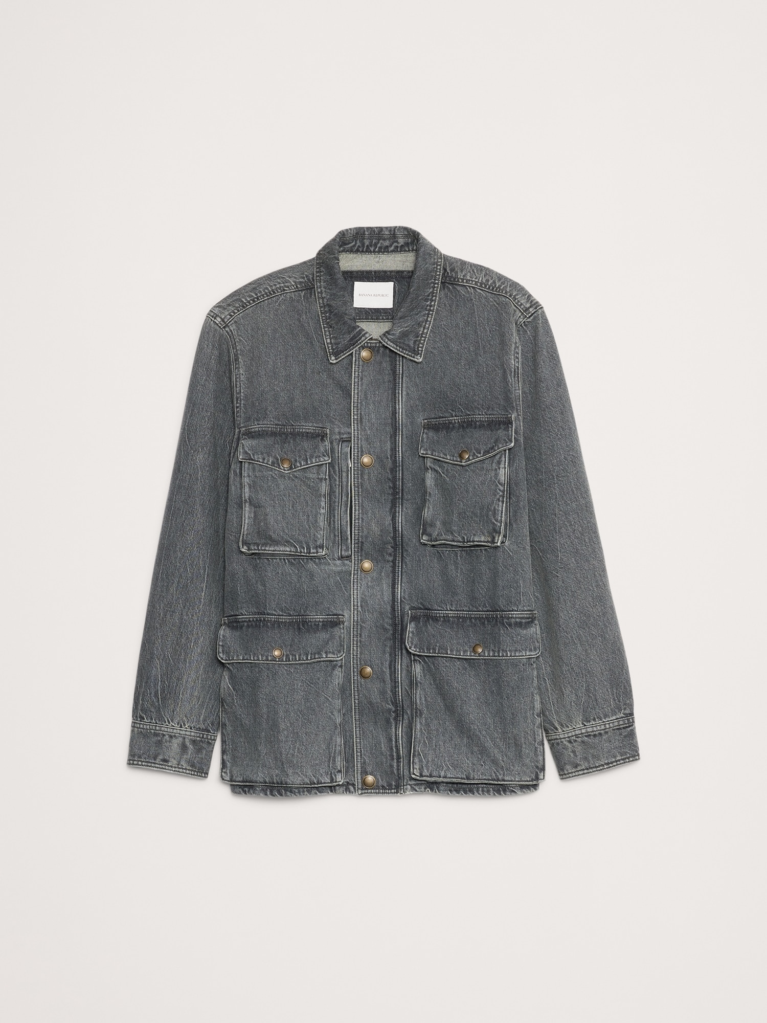 Image number 5 showing, Oversized Italian Denim Field Jacket