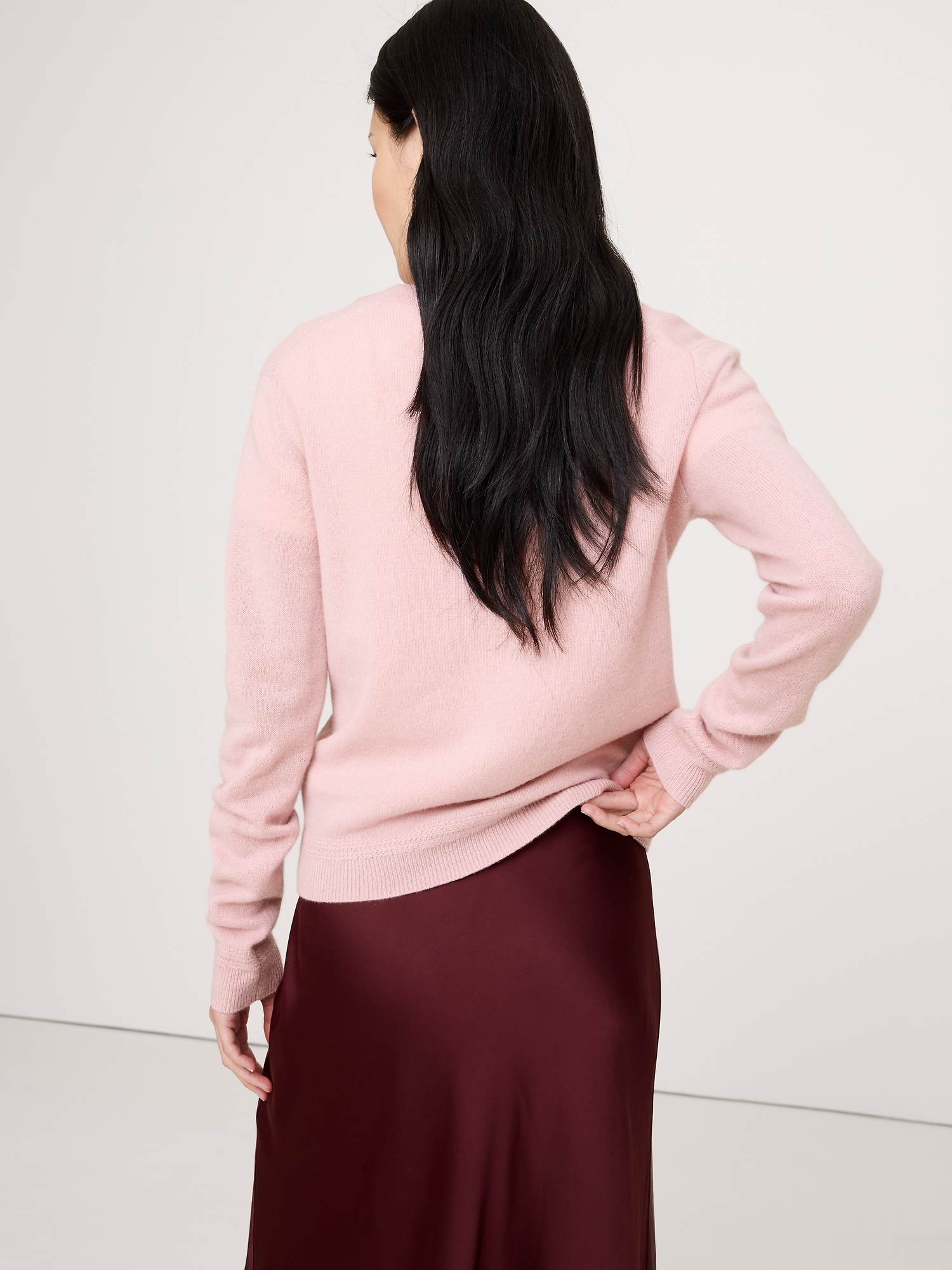 Image number 8 showing, Lightweight Cashmere V-Neck Sweater