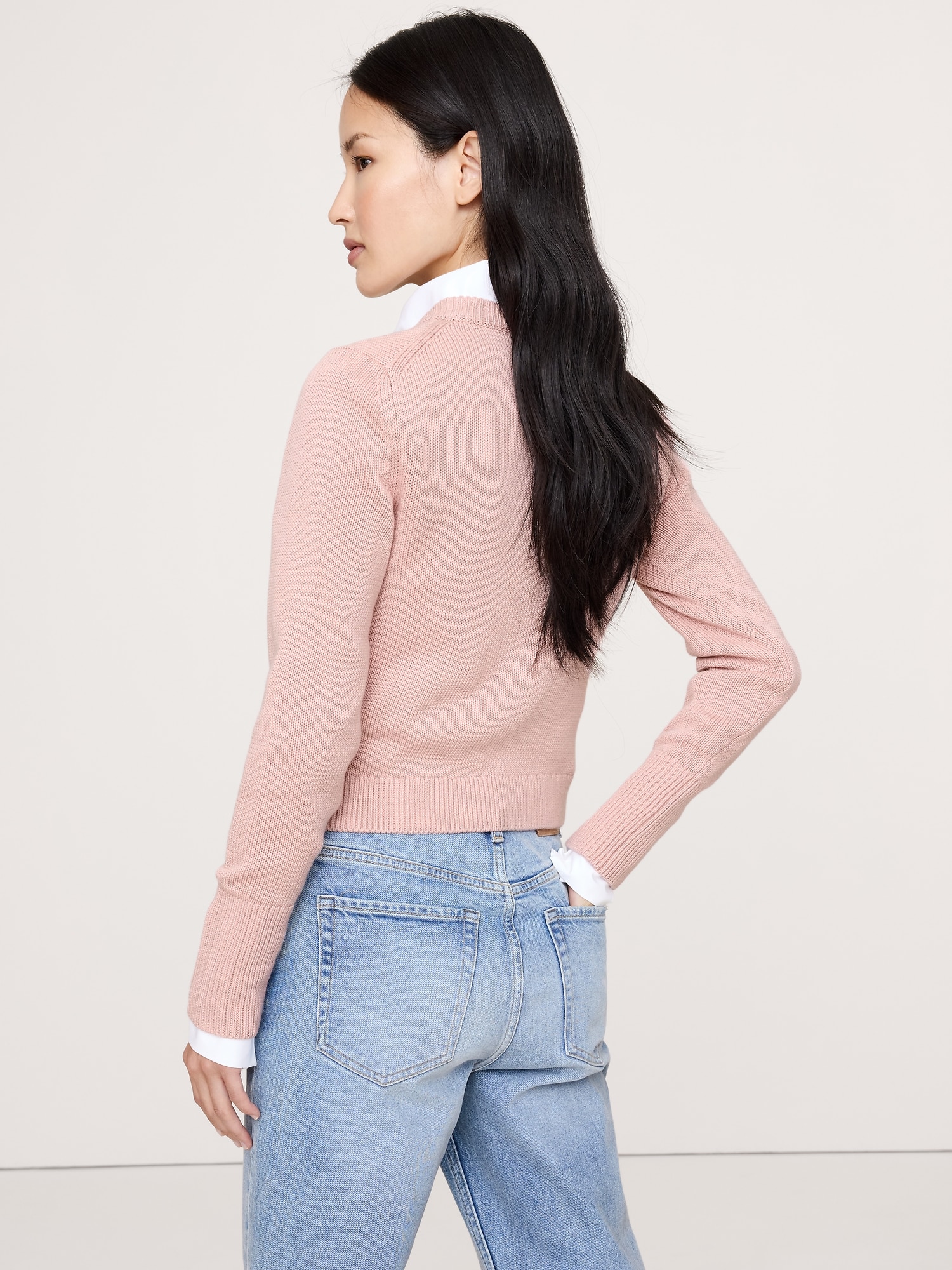 Image number 3 showing, Cotton-Silk Crew-Neck Sweater
