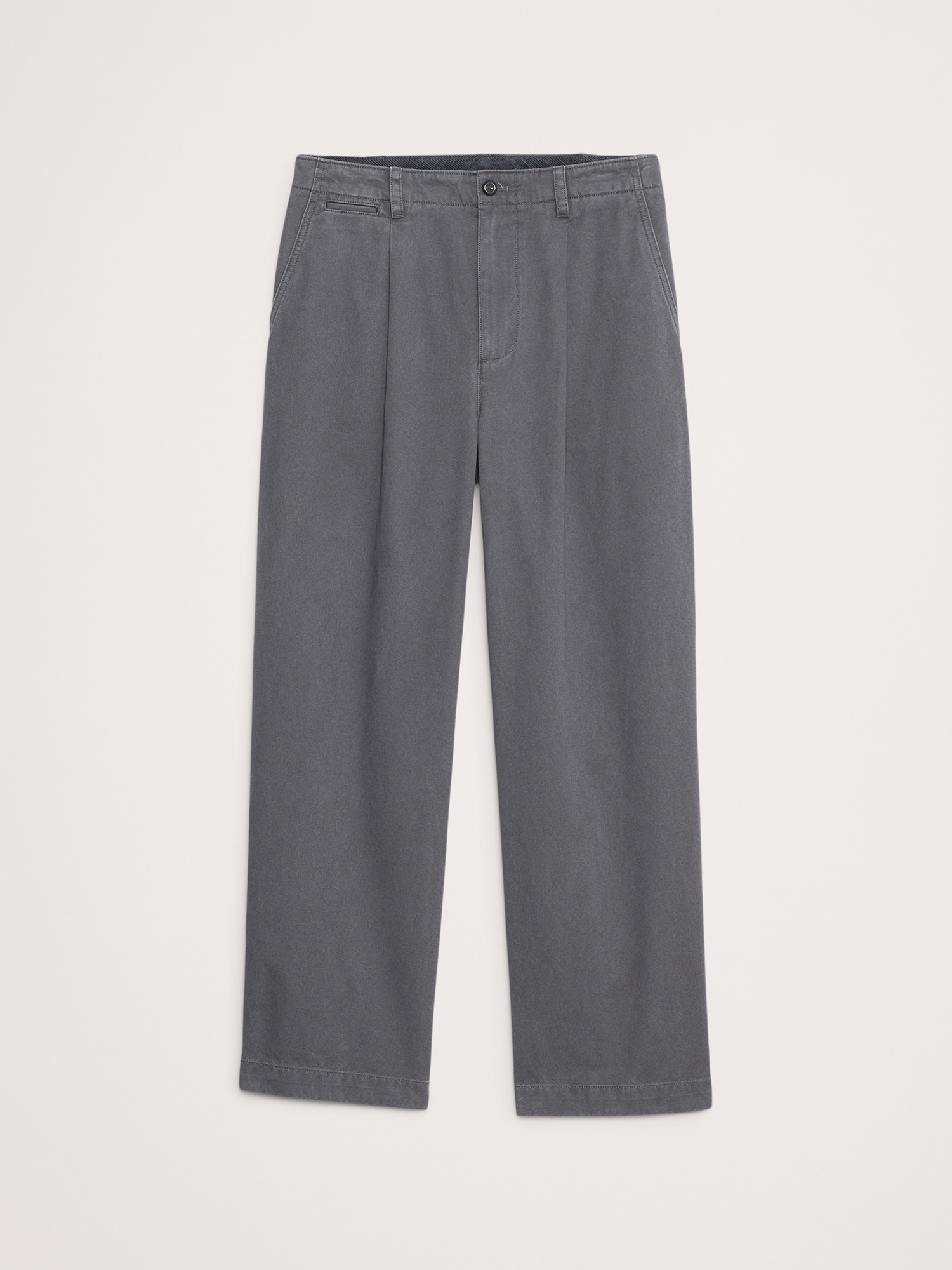 L'image numéro 7 présente CHINO AMPLE EN COTON LÉGER PLISSÉ