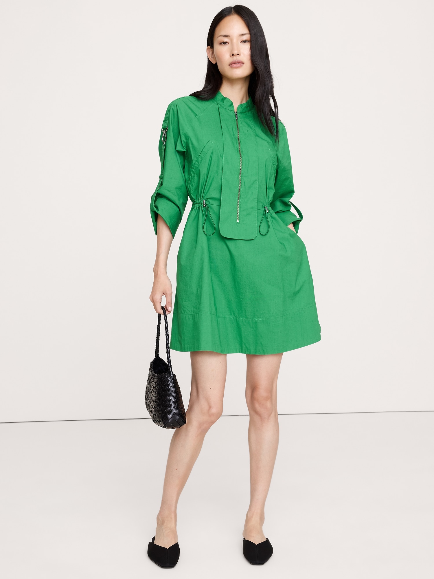 Image number 6 showing, COTTON TWILL UTILITY MINI DRESS