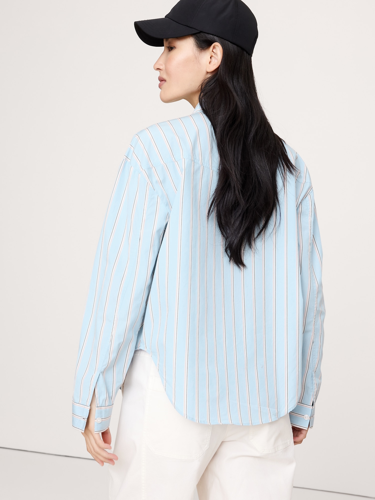 Oversized Cotton Poplin Western Shirt