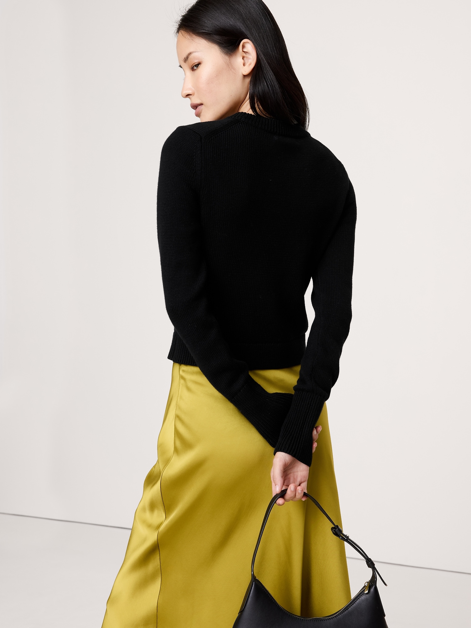 Image number 3 showing, Cotton-Silk Crew-Neck Sweater