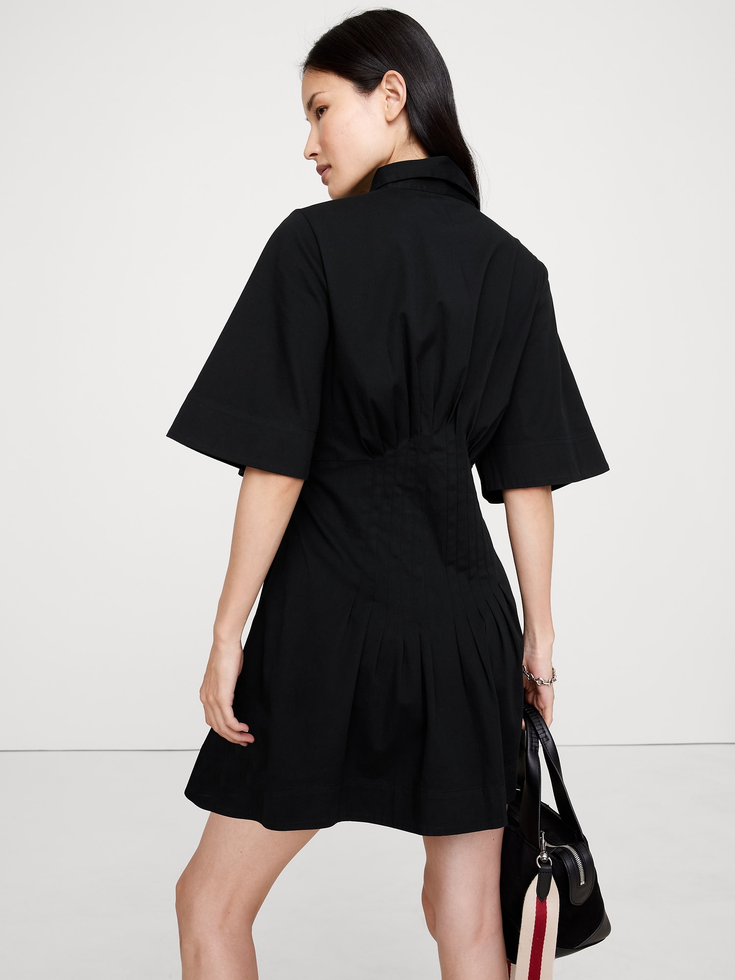 PINTUCK SHIRT DRESS