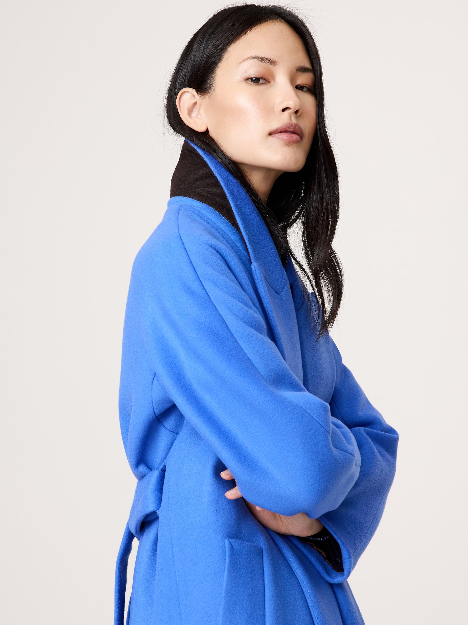 Image number 8 showing, Italian Wool-Cashmere Wrap Coat