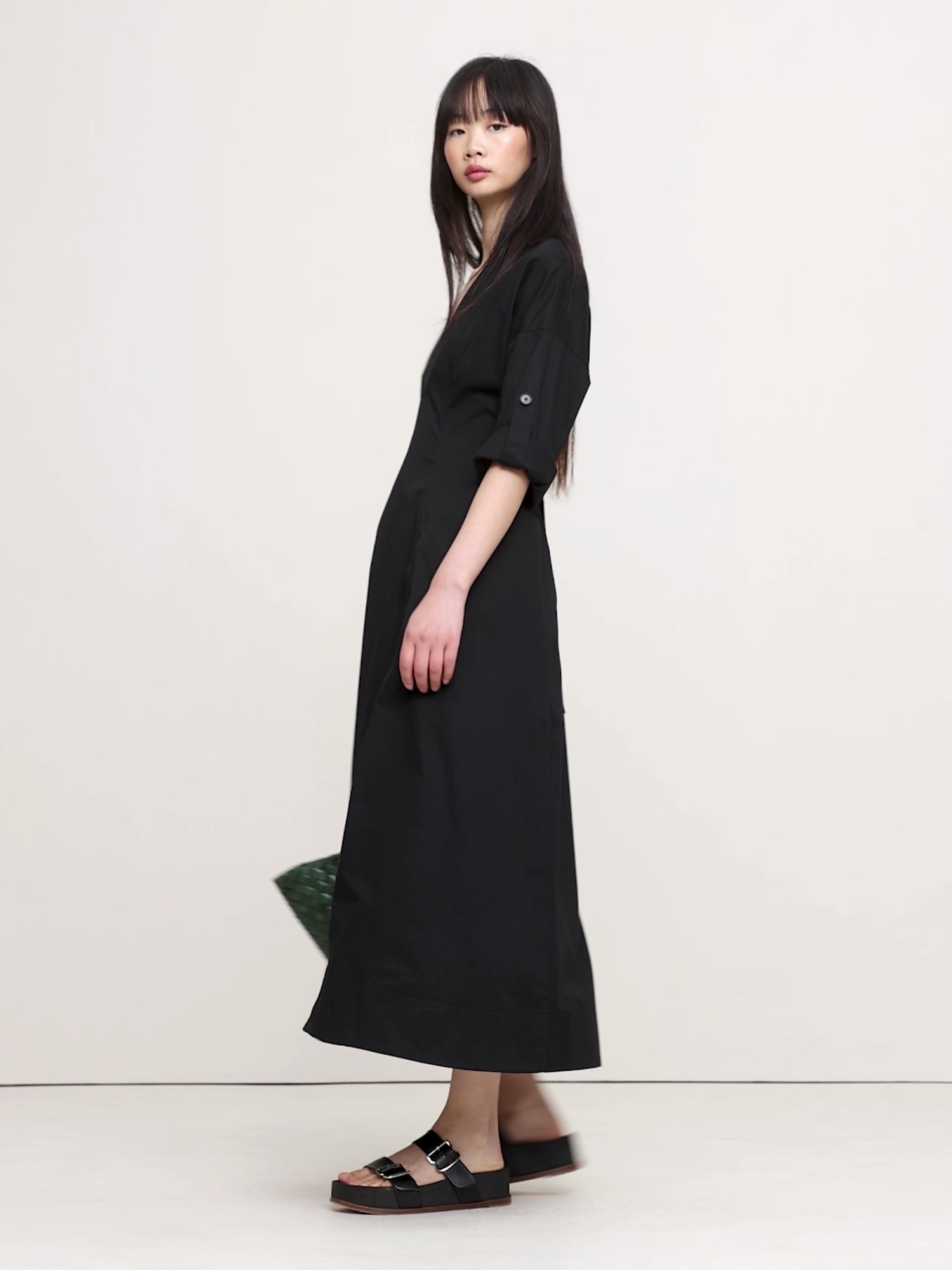 Cotton Twill Maxi Dress