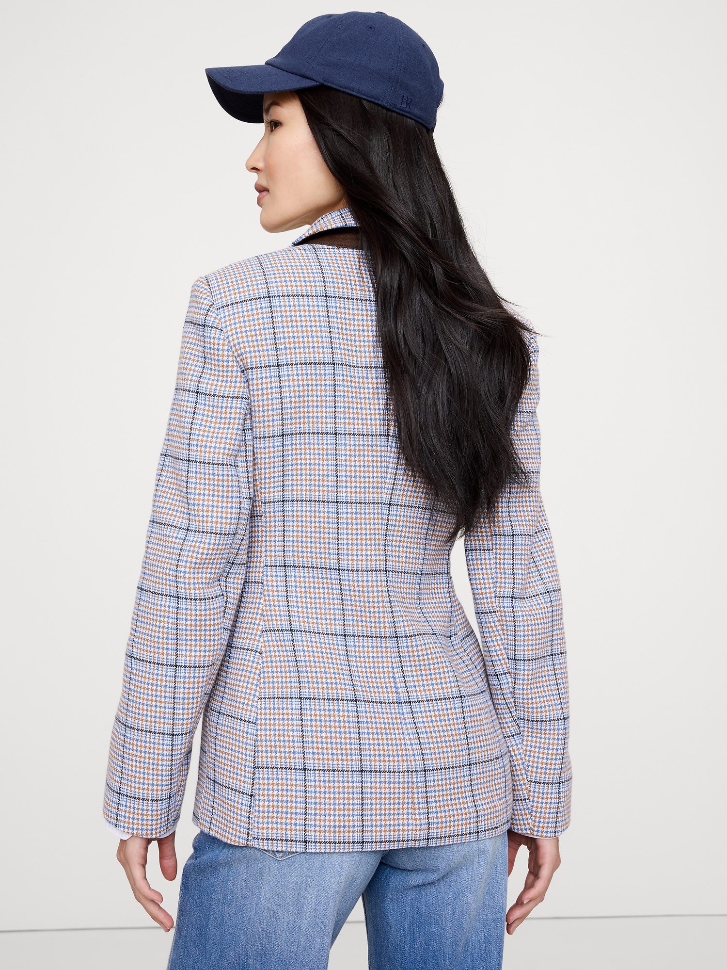 Image number 3 showing, Italian Plaid Zip Blazer